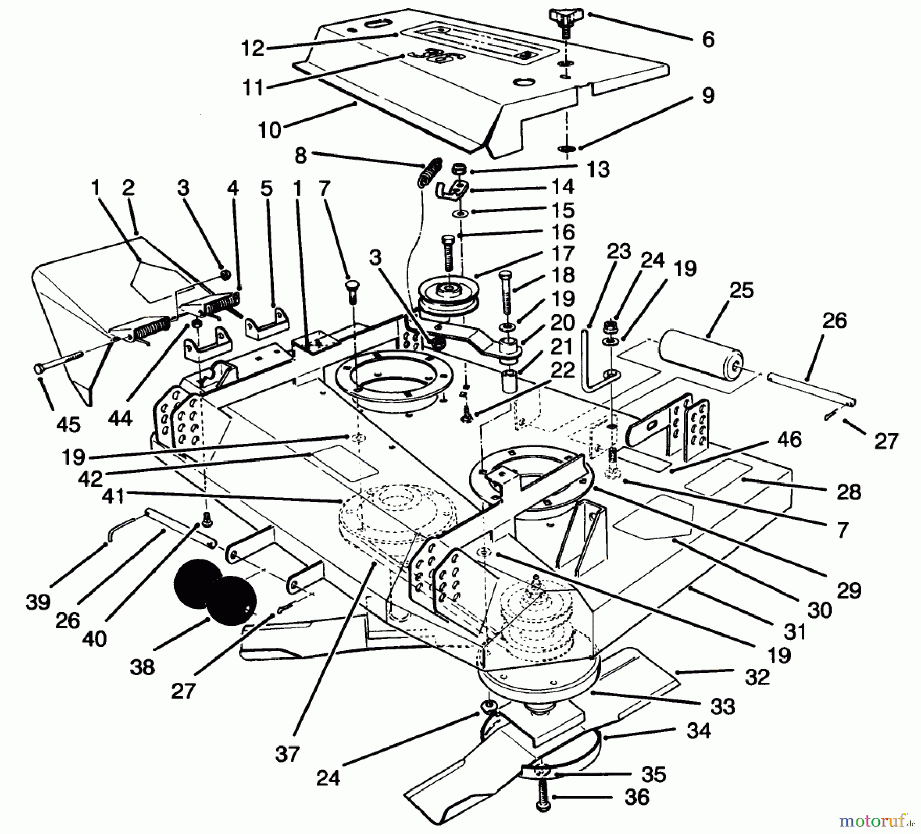  Toro Neu Mowers, Deck Assembly Only 30136 - Toro 36