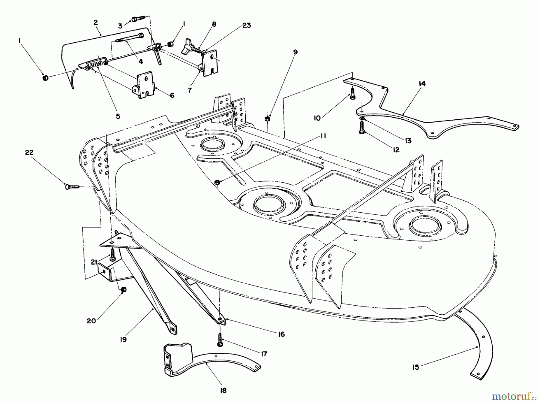 Toro Neu Mowers, Deck Assembly Only 30544 (120) - Toro 44