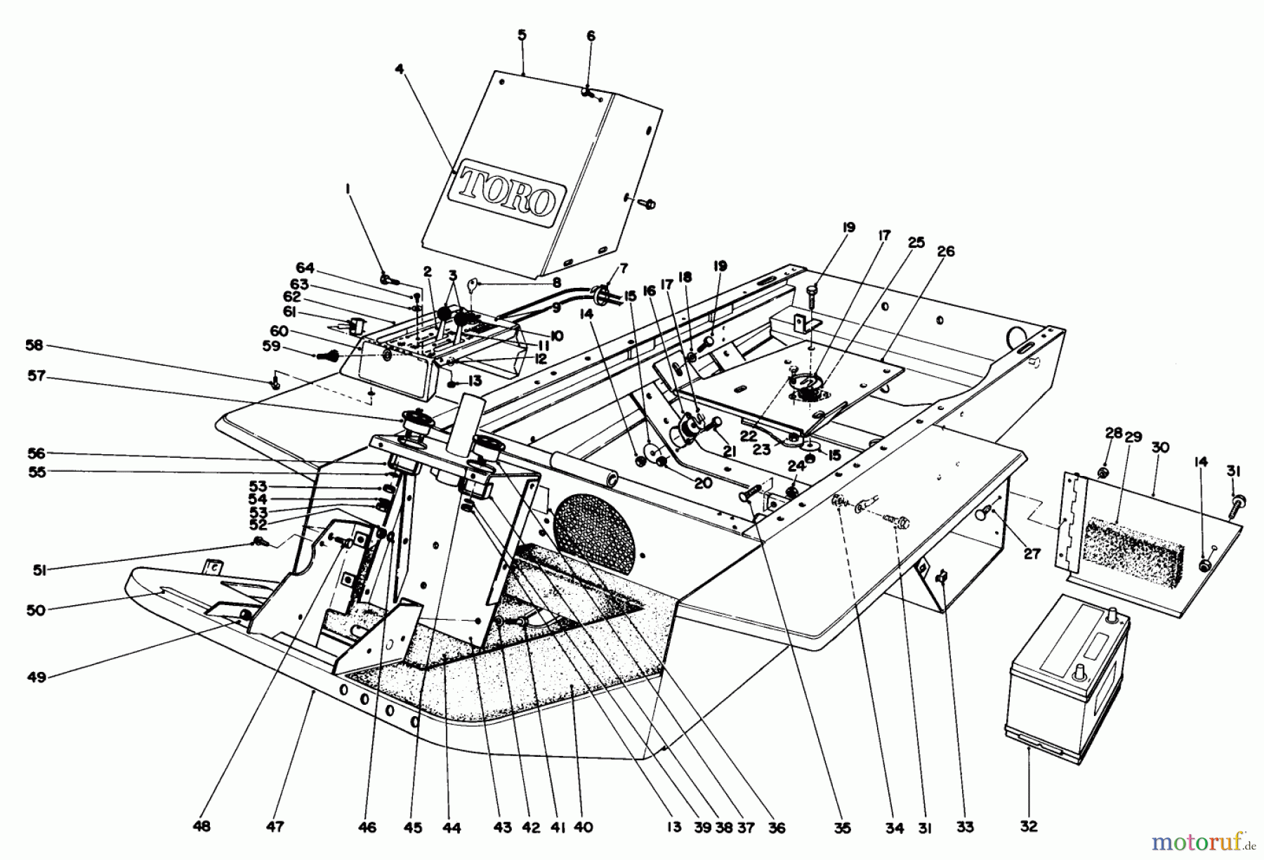  Toro Neu Mowers, Deck Assembly Only 30575 - Toro 72