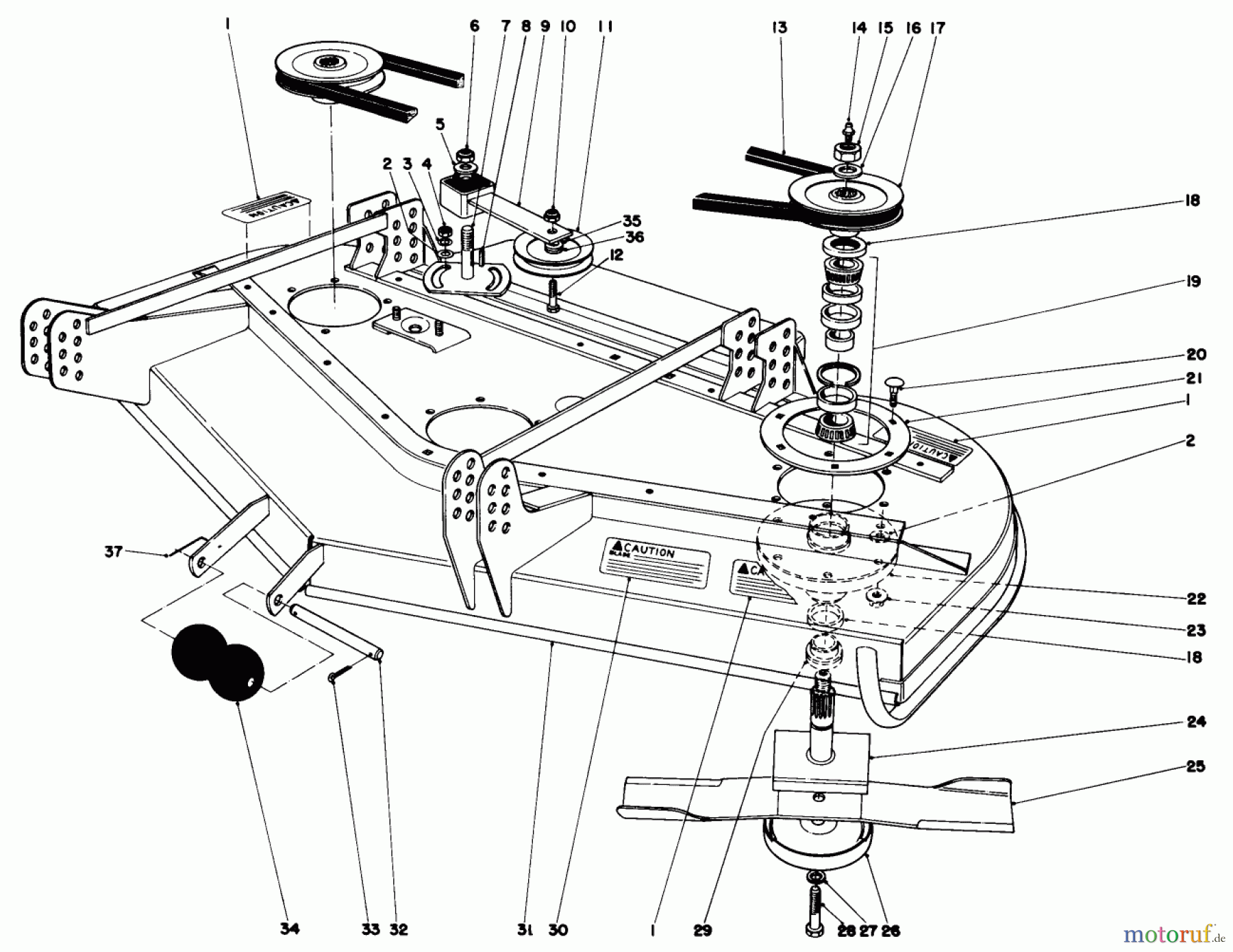 Toro Neu Mowers, Deck Assembly Only 30575 - Toro 72