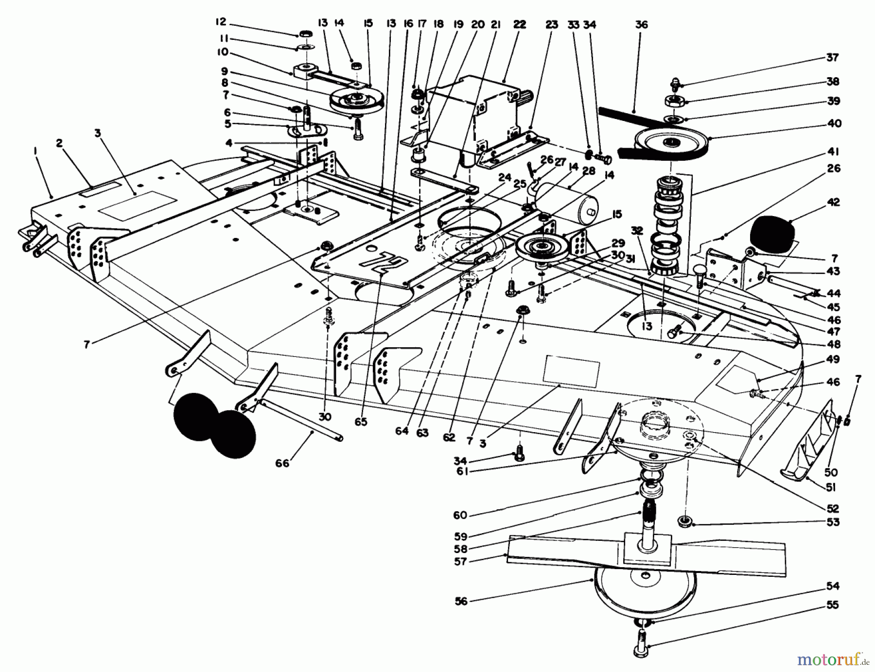  Toro Neu Mowers, Deck Assembly Only 30575 - Toro 72