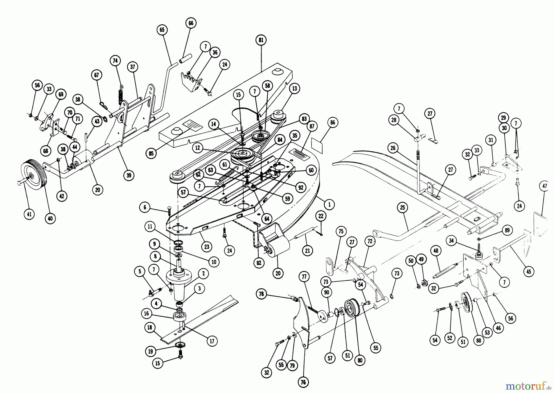 Toro Neu Mowers, Deck Assembly Only SMS-425 - Toro 42