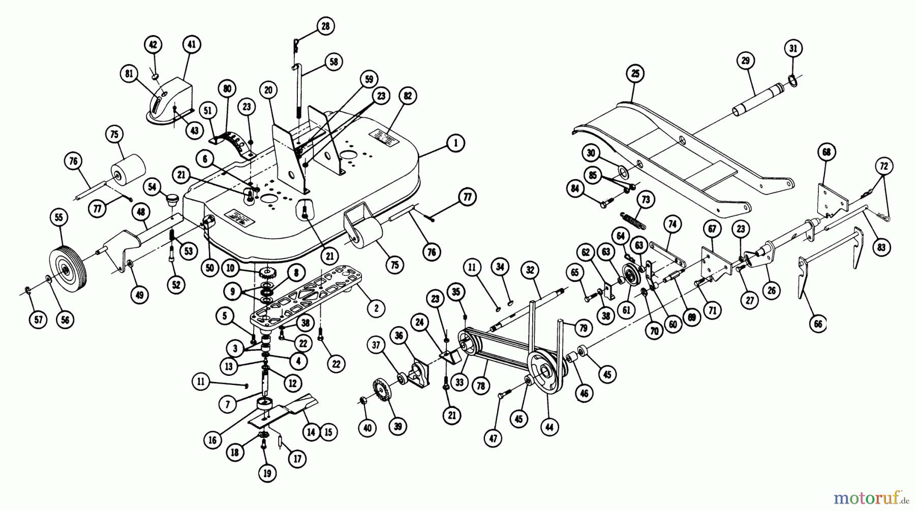 Toro Neu Mowers, Deck Assembly Only 7-1321 - Toro 42