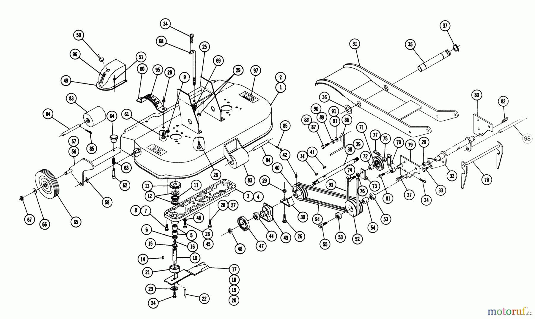  Toro Neu Mowers, Deck Assembly Only 5-1421 - Toro 42