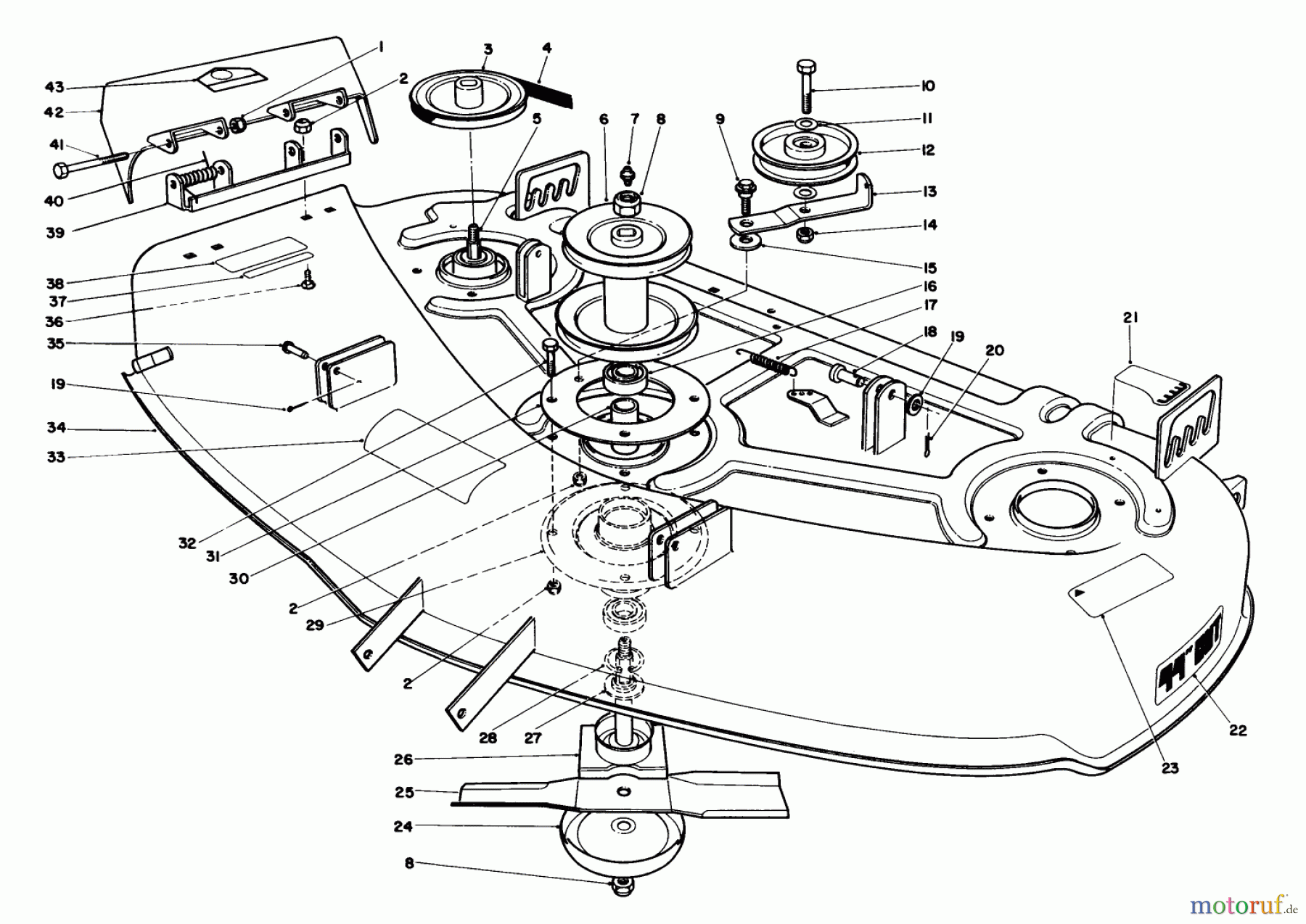 Toro Neu Mowers, Lawn & Garden Tractor Seite 1 57354 (11-44) - Toro 11-44 Pro Lawn Tractor, 1987 (7000001-7999999) 44