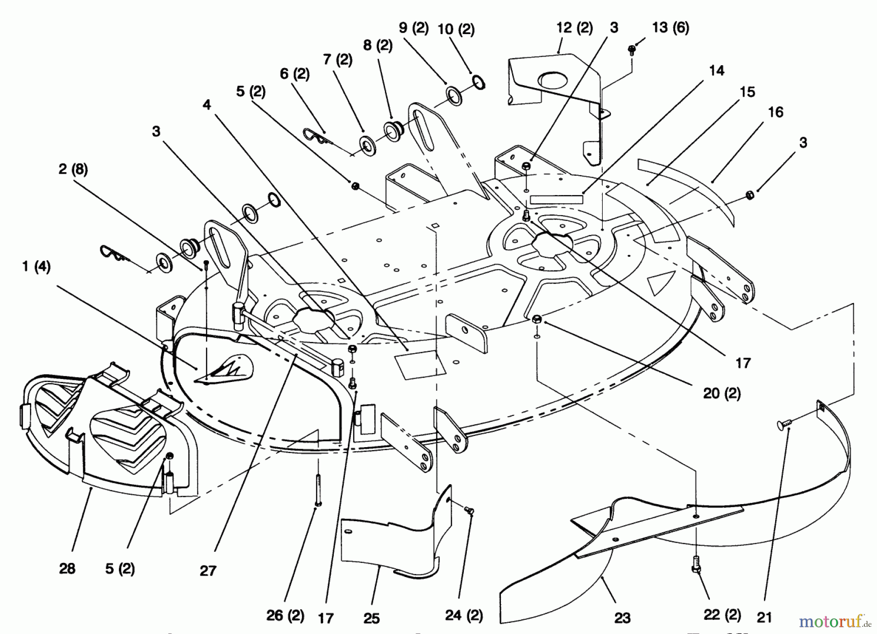 Toro Neu Mowers, Deck Assembly Only 78216 - Toro 38