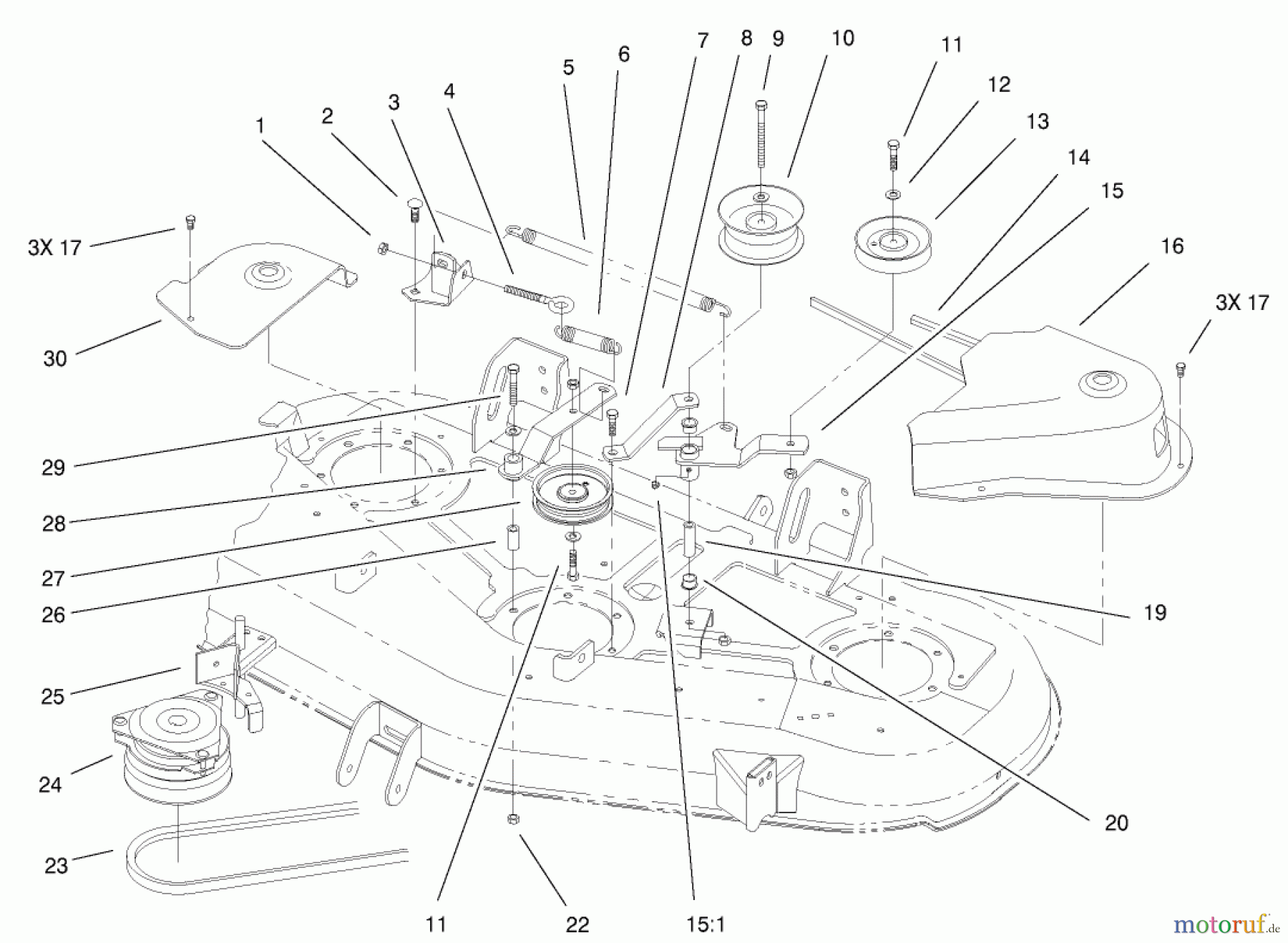 Toro Neu Mowers, Deck Assembly Only 78253 - Toro 52