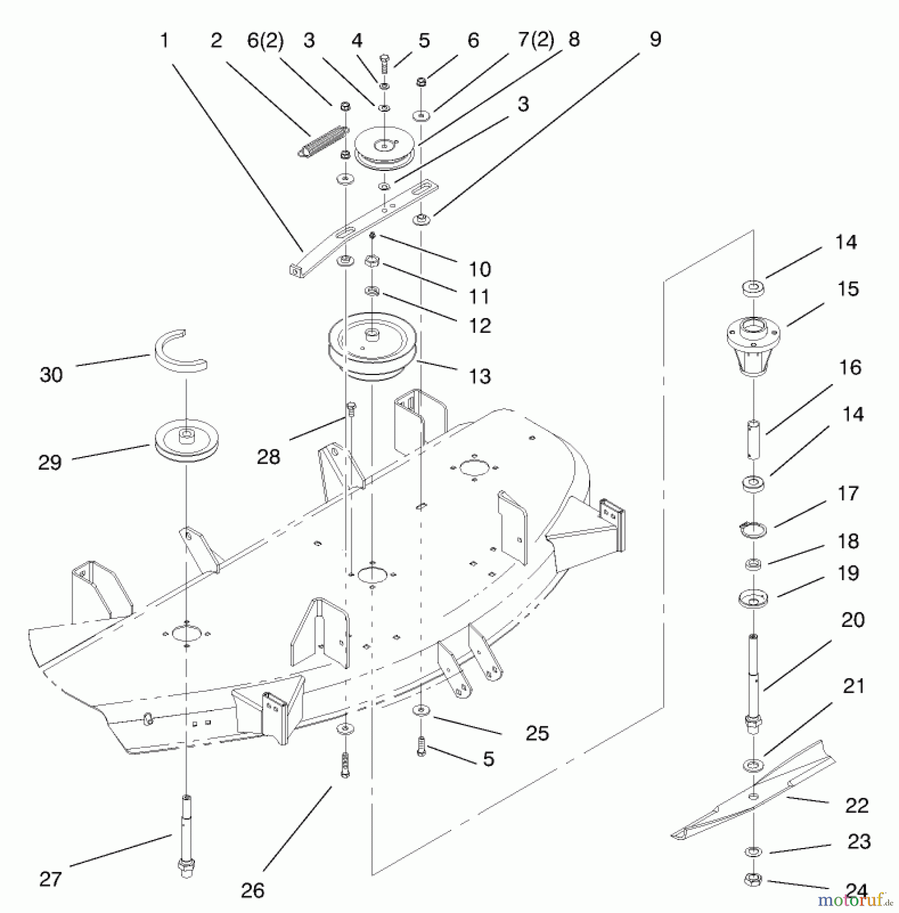 Toro Neu Mowers, Deck Assembly Only 78363 - Toro 48