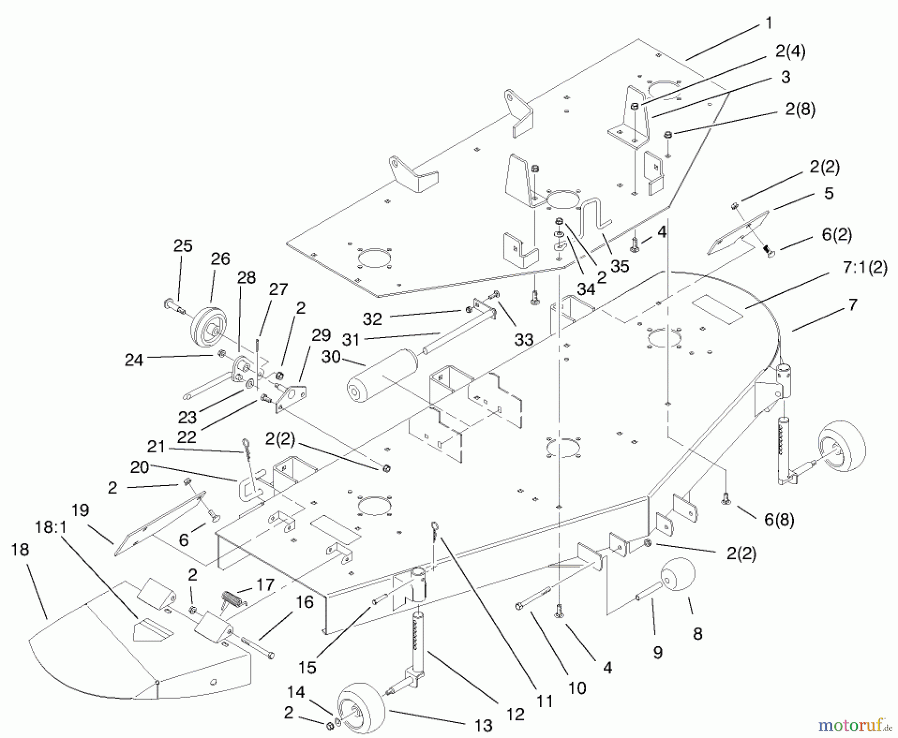  Toro Neu Mowers, Deck Assembly Only 78395 - Toro 60