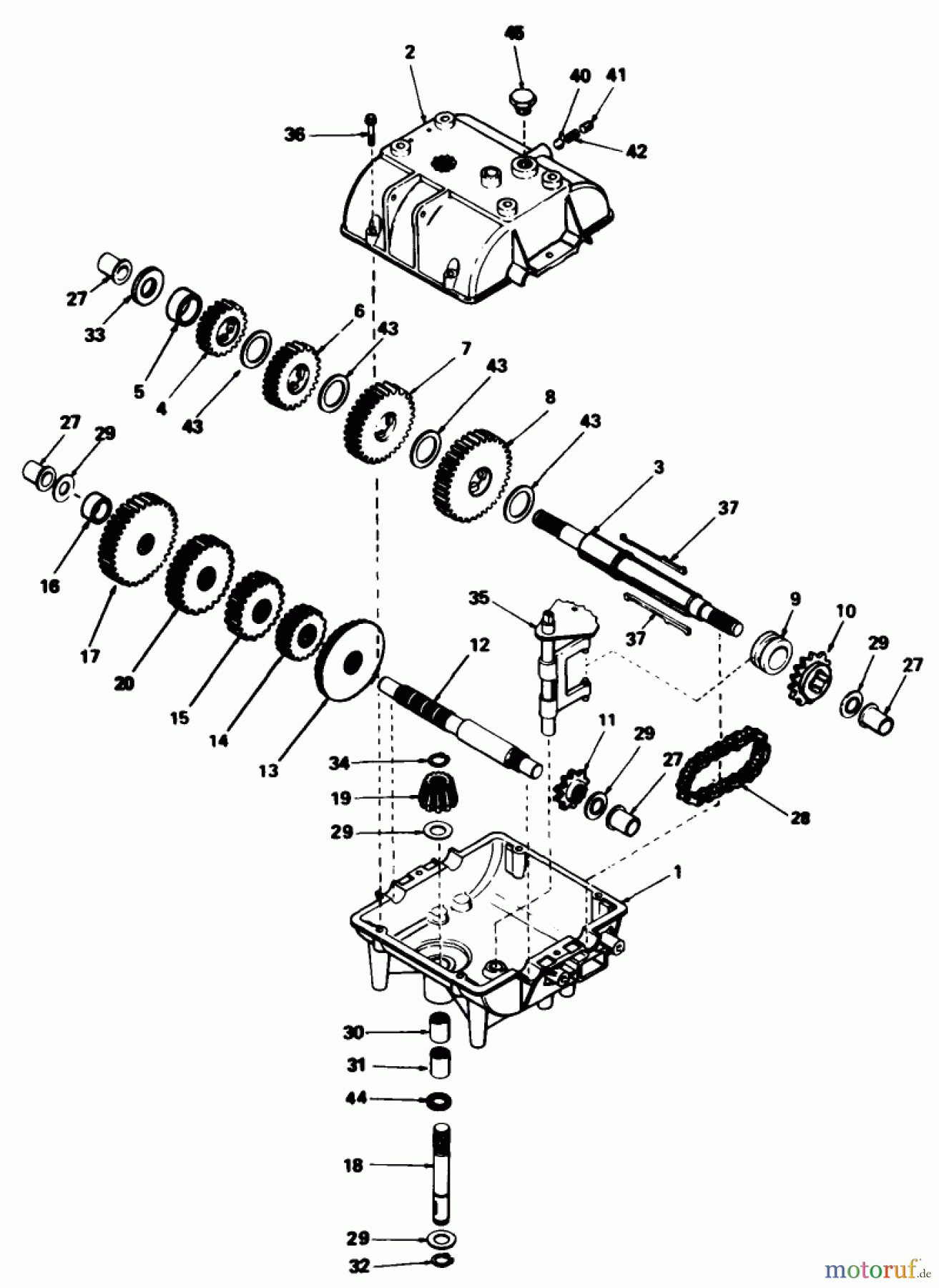  Toro Neu Mowers, Drive Unit Only 30116 - Toro Mid-Size Proline Gear Traction Unit, 16 hp, 1988 (8000001-8999999) PEERLESS TRANSMISSION MODEL NO. 787