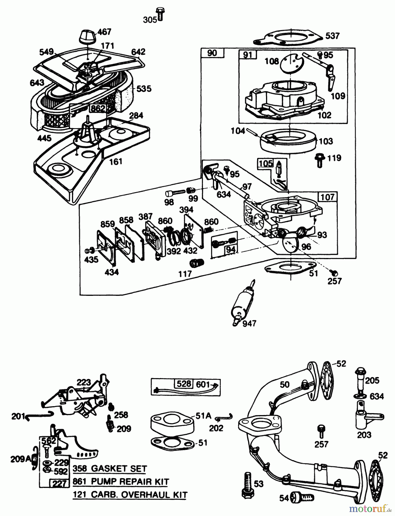  Toro Neu Mowers, Drive Unit Only 30116 - Toro Mid-Size Proline Gear Traction Unit, 16 hp, 1989 (9000001-9999999) BRIGGS & STRATTON ENGINE MODEL NO. 402707-0158-01 #2