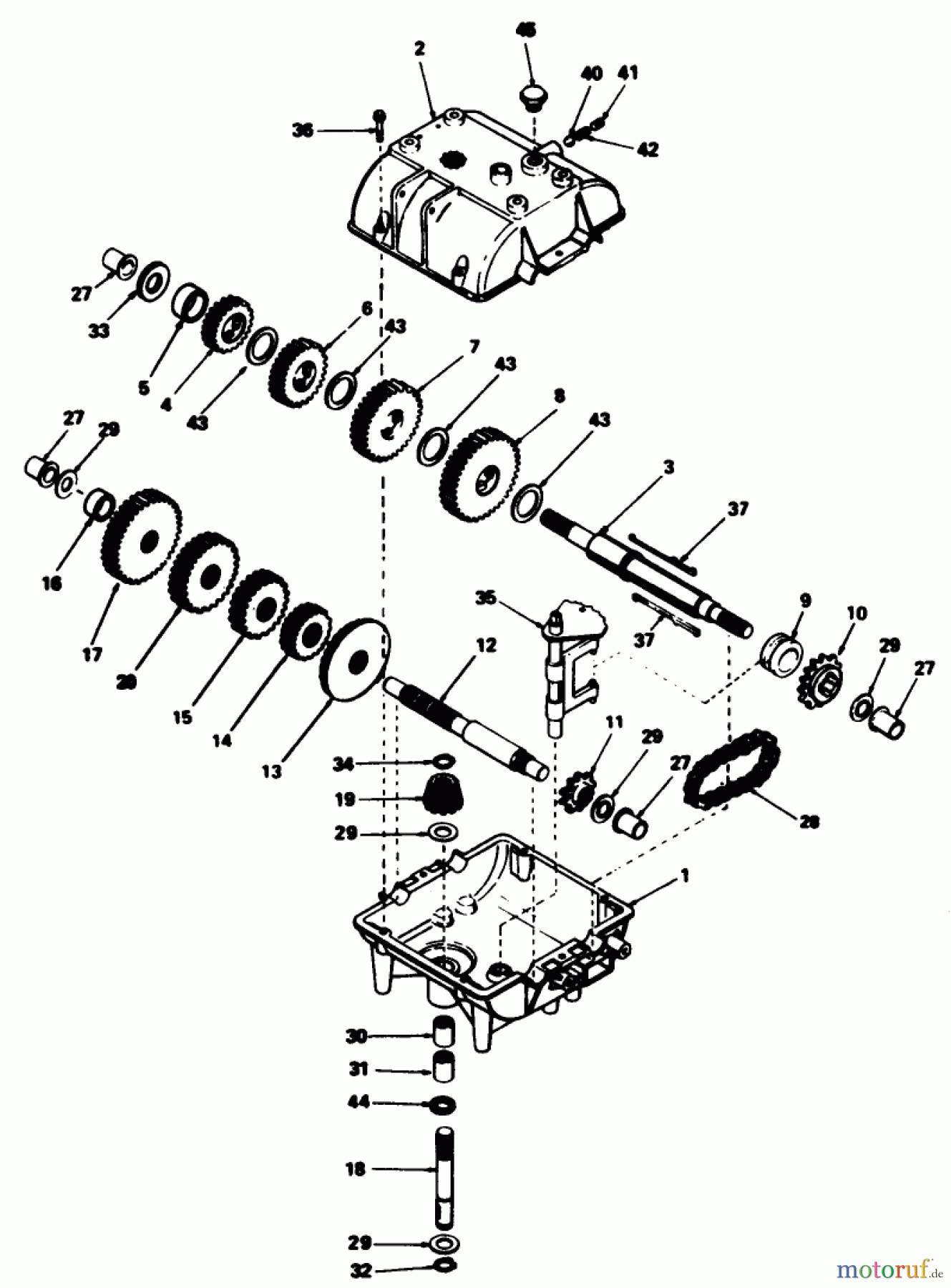  Toro Neu Mowers, Drive Unit Only 30116 - Toro Mid-Size Proline Gear Traction Unit, 16 hp, 1989 (9000001-9999999) PEERLESS TRANSMISSION MODEL 787