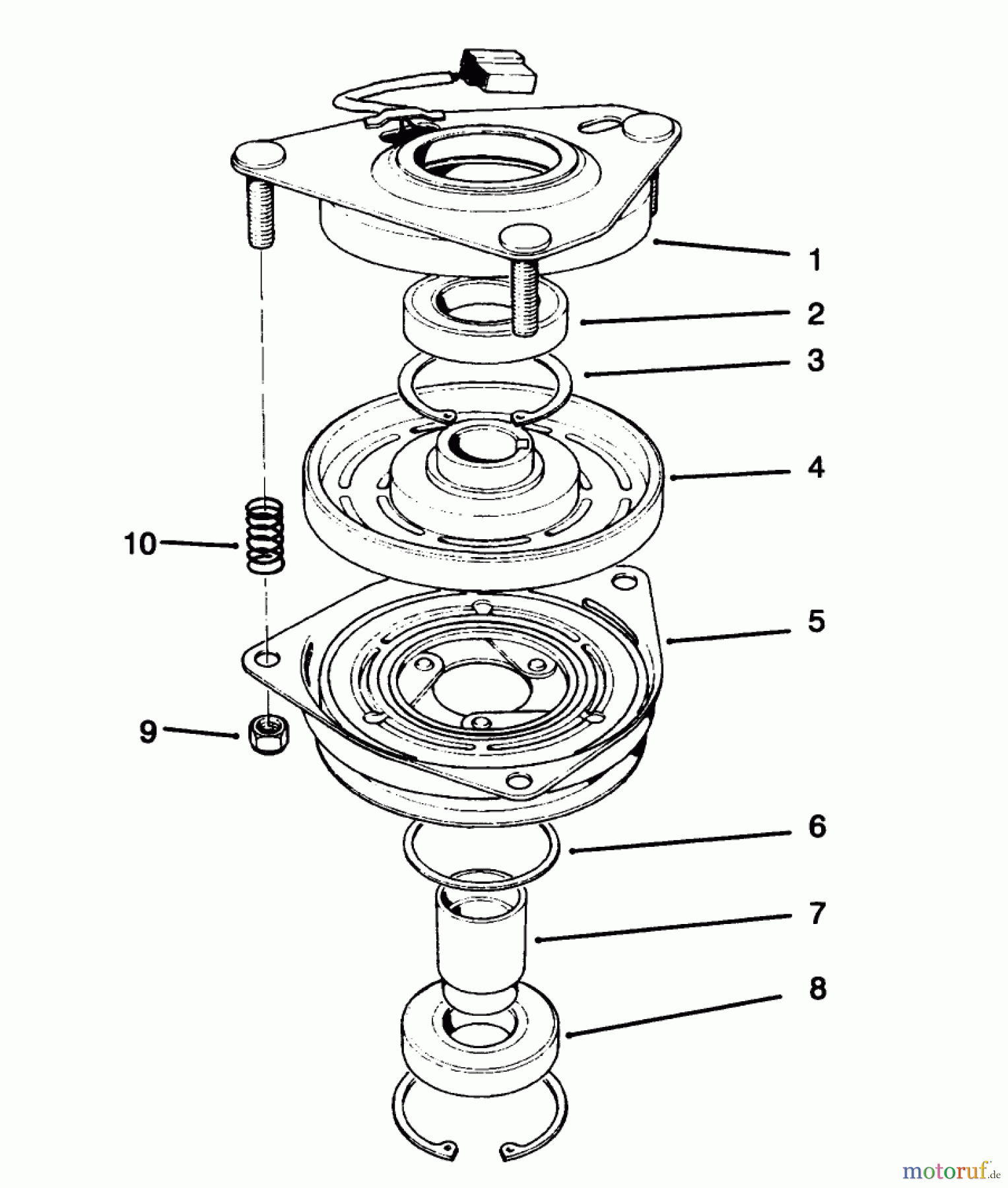  Toro Neu Mowers, Drive Unit Only 30157 - Toro Mid-Size Proline Gear Traction Unit, 12.5 hp, 1995 (590001-599999) CLUTCH ASSEMBLY NO. 54-3200