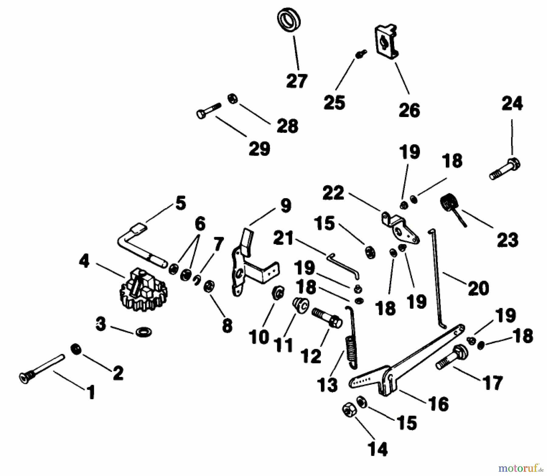  Toro Neu Mowers, Drive Unit Only 30180 - Toro Mid-Size Proline Gear Traction Unit, 16 hp, 1992 (200001-299999) GOVERNOR-ENGINE KOHLER MODEL NO. MV16S-TYPE 56519