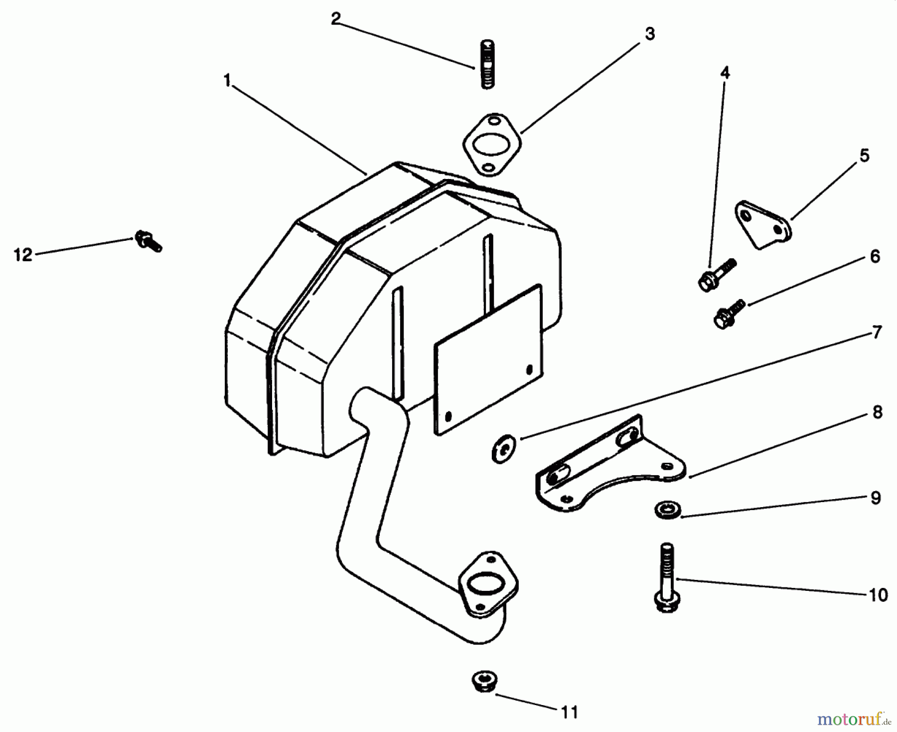 Toro Neu Mowers, Drive Unit Only 30185 - Toro Mid-Size Proline Hydro Traction Unit, 14 hp, 1991 (10000001-19999999) EXHAUST-ENGINE KOHLER MODEL NO. CV14 S-1429