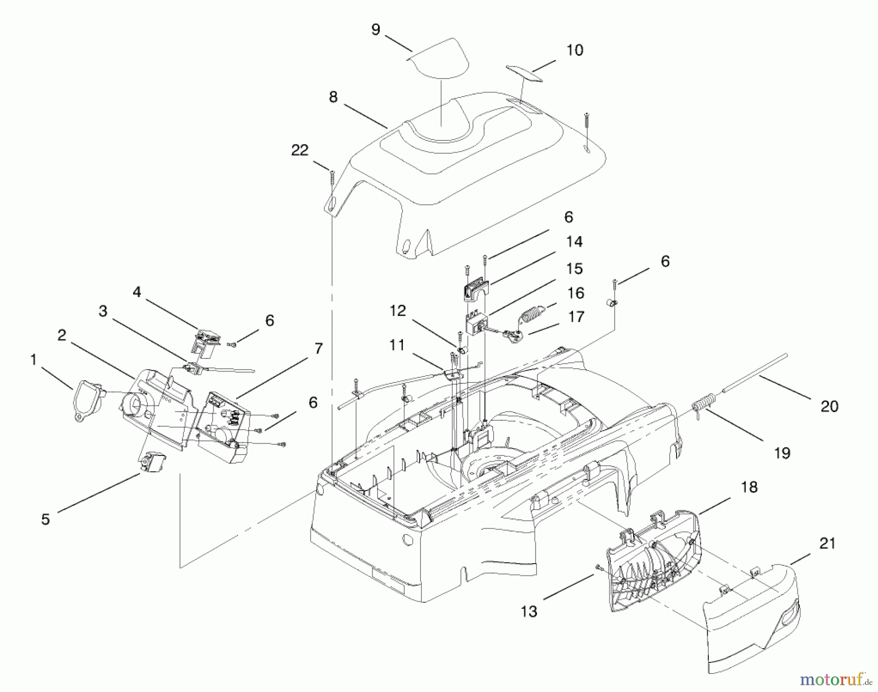  Toro Neu Mowers, Electric 20648 - Toro Carefree Electric WPM, 24 VDC, 1998 (89000001-89999999) COVER, MULCH PLUG AND PANEL ASSEMBLY