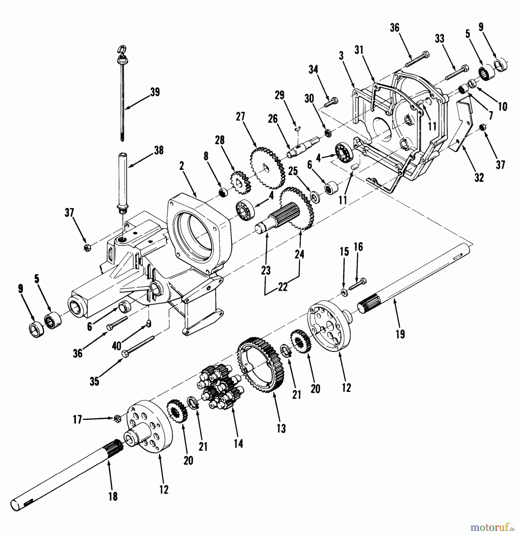  Toro Neu Mowers, Lawn & Garden Tractor Seite 1 01-17KE01 (C-175) - Toro C-175 Twin Automatic Tractor, 1981 TRANSAXLE