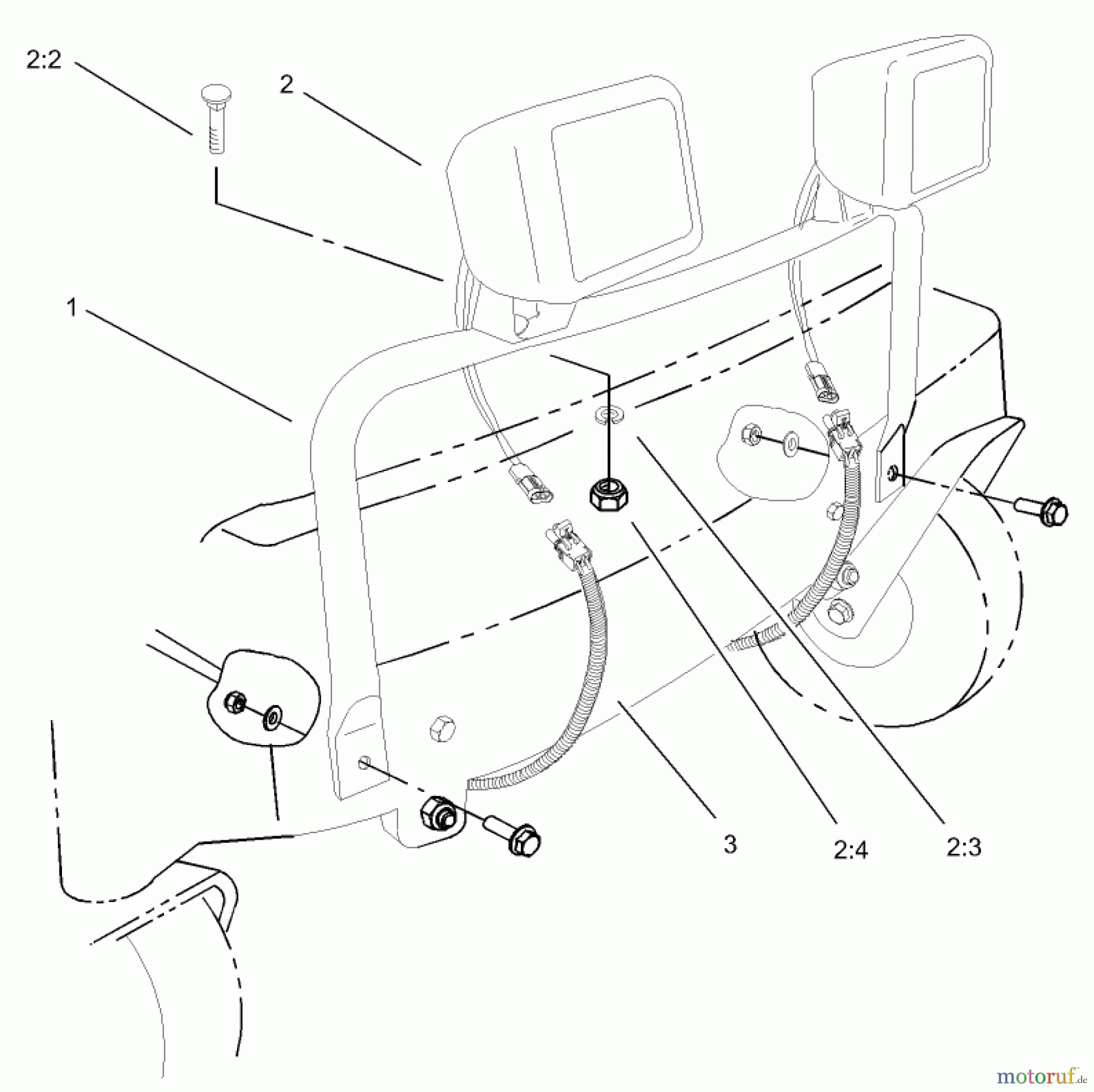  Toro Neu Accessories, Mower 106-2245 - Toro Light Kit, TimeCutter Z Riding Mowers LAMP AND SUPPORT ASSEMBLY