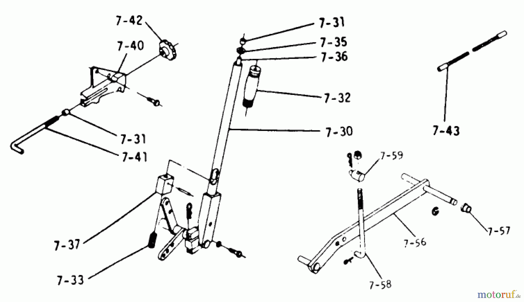  Toro Neu Mowers, Lawn & Garden Tractor Seite 1 1-0353 (C-120) - Toro C-120 8-Speed Tractor, 1974 LIFT LINKAGE