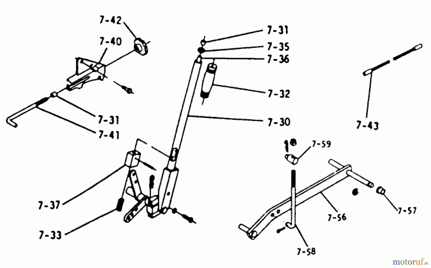  Toro Neu Mowers, Lawn & Garden Tractor Seite 1 1-0470 - Toro 10 hp Automatic Tractor, 1973 PARTS LIST FOR 7.030 LIFT LINKAGE (PLATE 7.2)