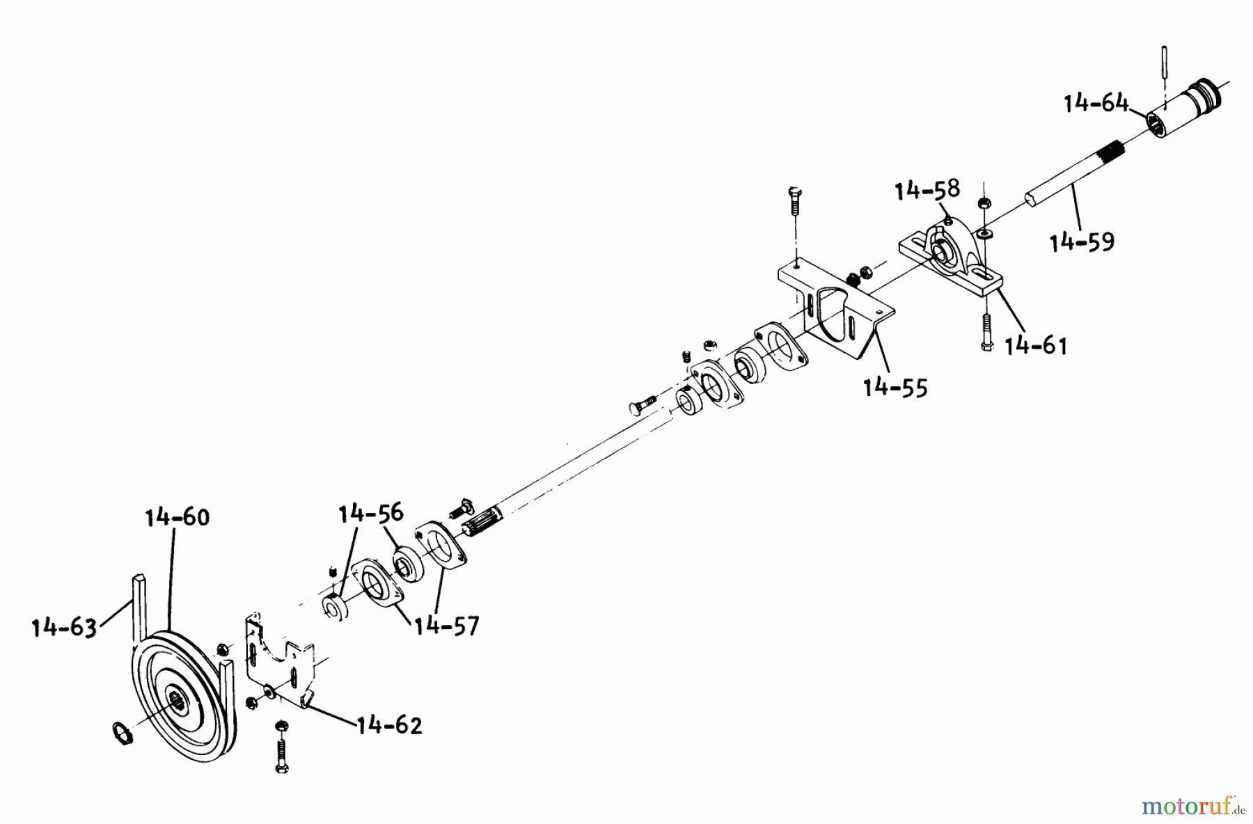  Toro Neu Mowers, Lawn & Garden Tractor Seite 1 1-0651 (D-160) - Toro D-160 Automatic Tractor, 1975 14.040 REAR POWER TAKE-OFF (FIG. 14B) #1