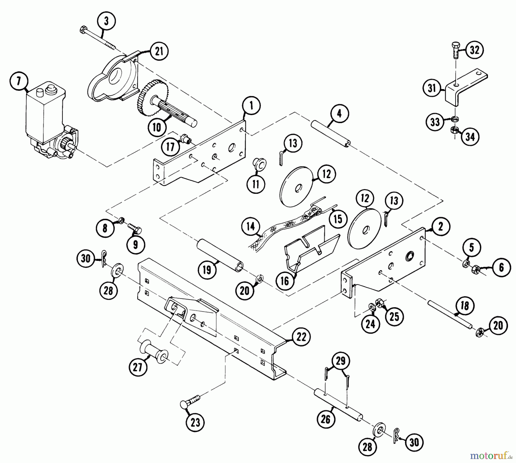  Toro Neu Mowers, Lawn & Garden Tractor Seite 1 1-0720 (B-145) - Toro B-145 Elec-Trak, 1977 LIFT LINKAGE AND HITCH