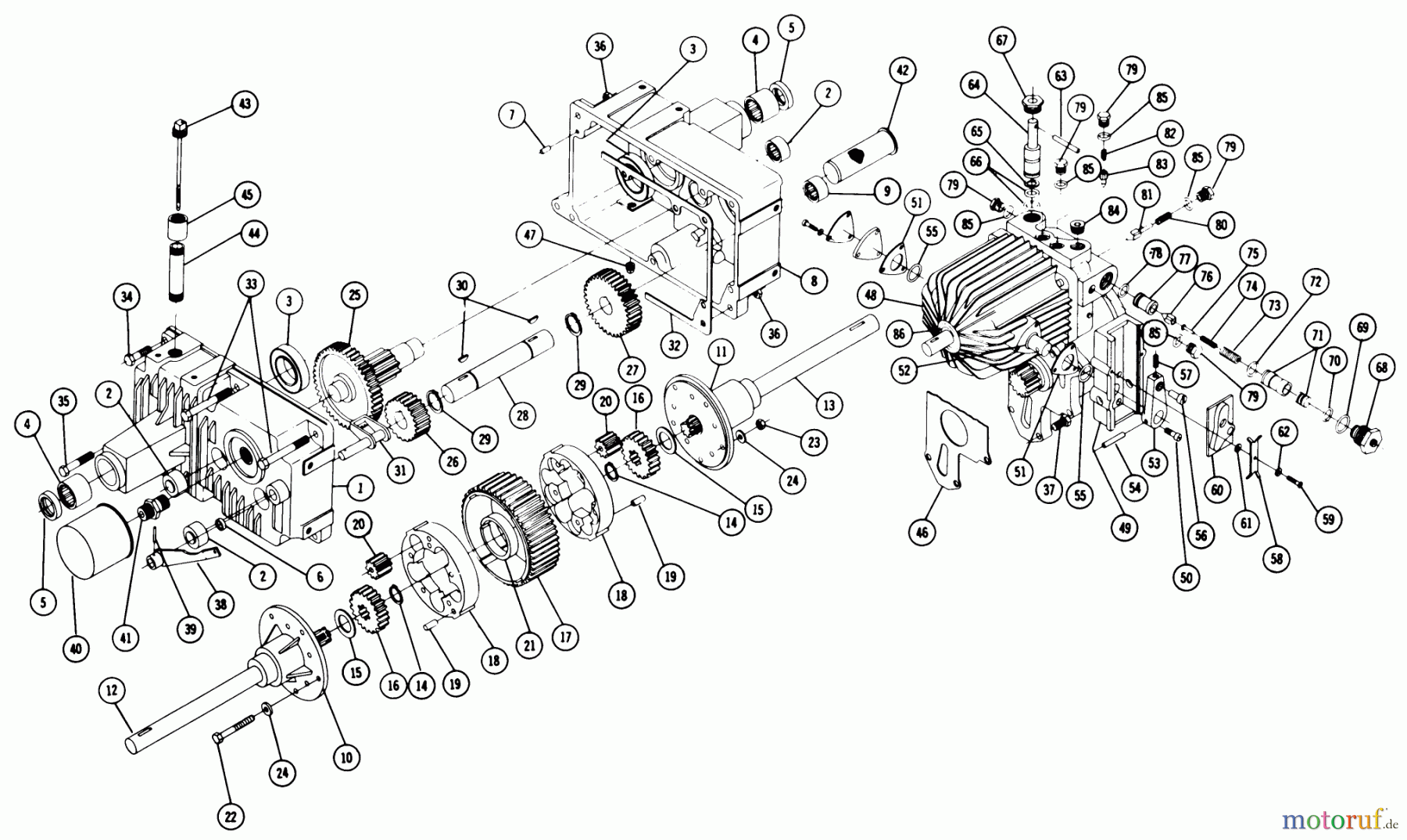 Toro Neu Mowers, Lawn & Garden Tractor Seite 1 1-7255 - Toro Electro 12, 1970 5062 TRANSMISSION #2