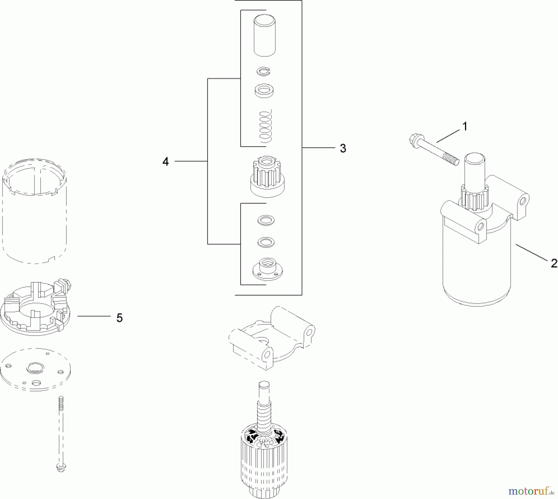  Toro Neu Mowers, Lawn & Garden Tractor Seite 1 14AK81RK544 (GT2300) - Toro GT2300 Garden Tractor, 2006 (1A186H30000-) STARTING SYSTEM ASSEMBLY KOHLER SV735-0011