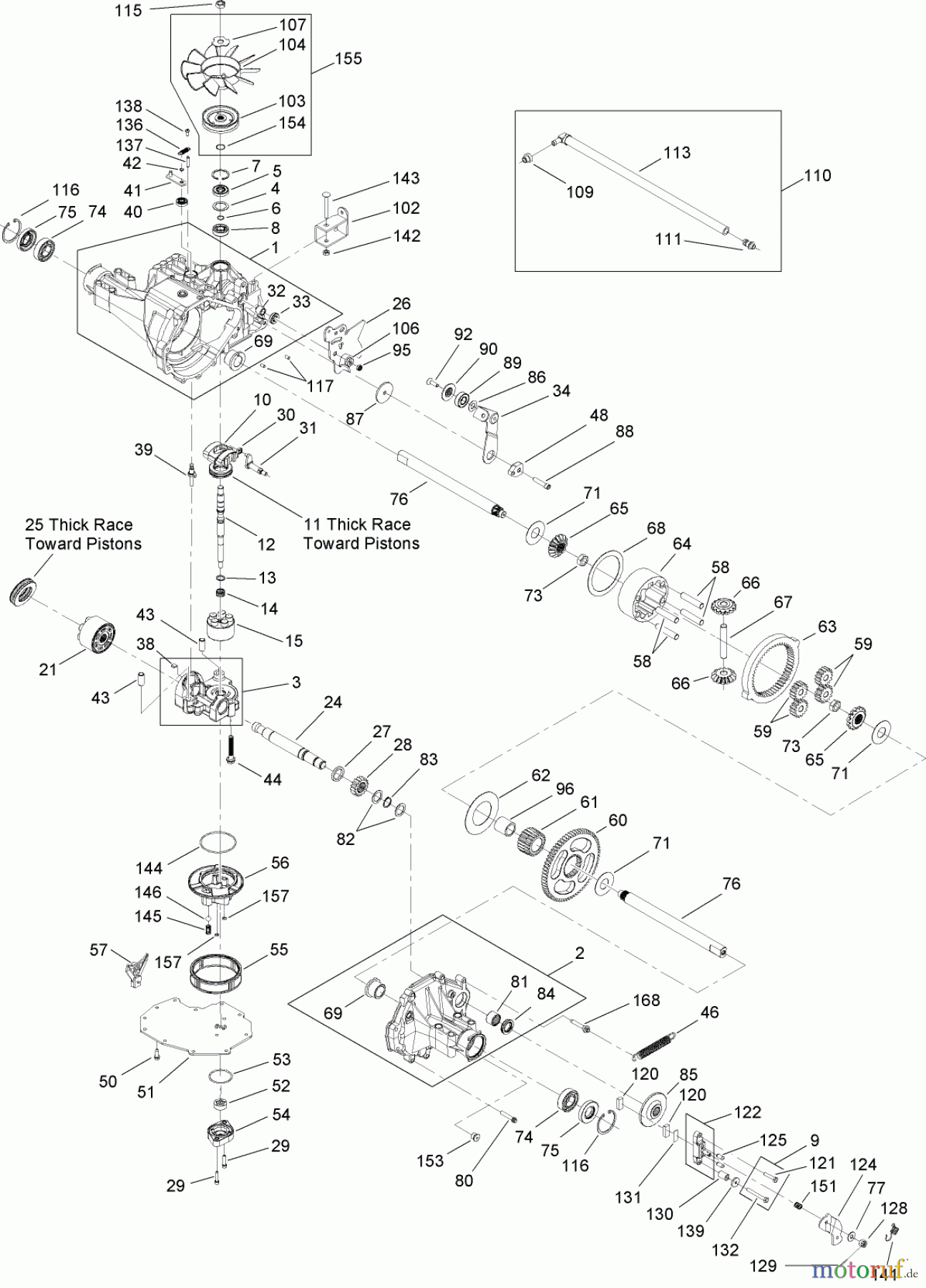  Toro Neu Mowers, Lawn & Garden Tractor Seite 1 14AQ81RP748 (GT2200) - Toro GT2200 Garden Tractor, 2007 (1B087H30130-) TRANSMISSION ASSEMBLY NO. 112-0914 #1