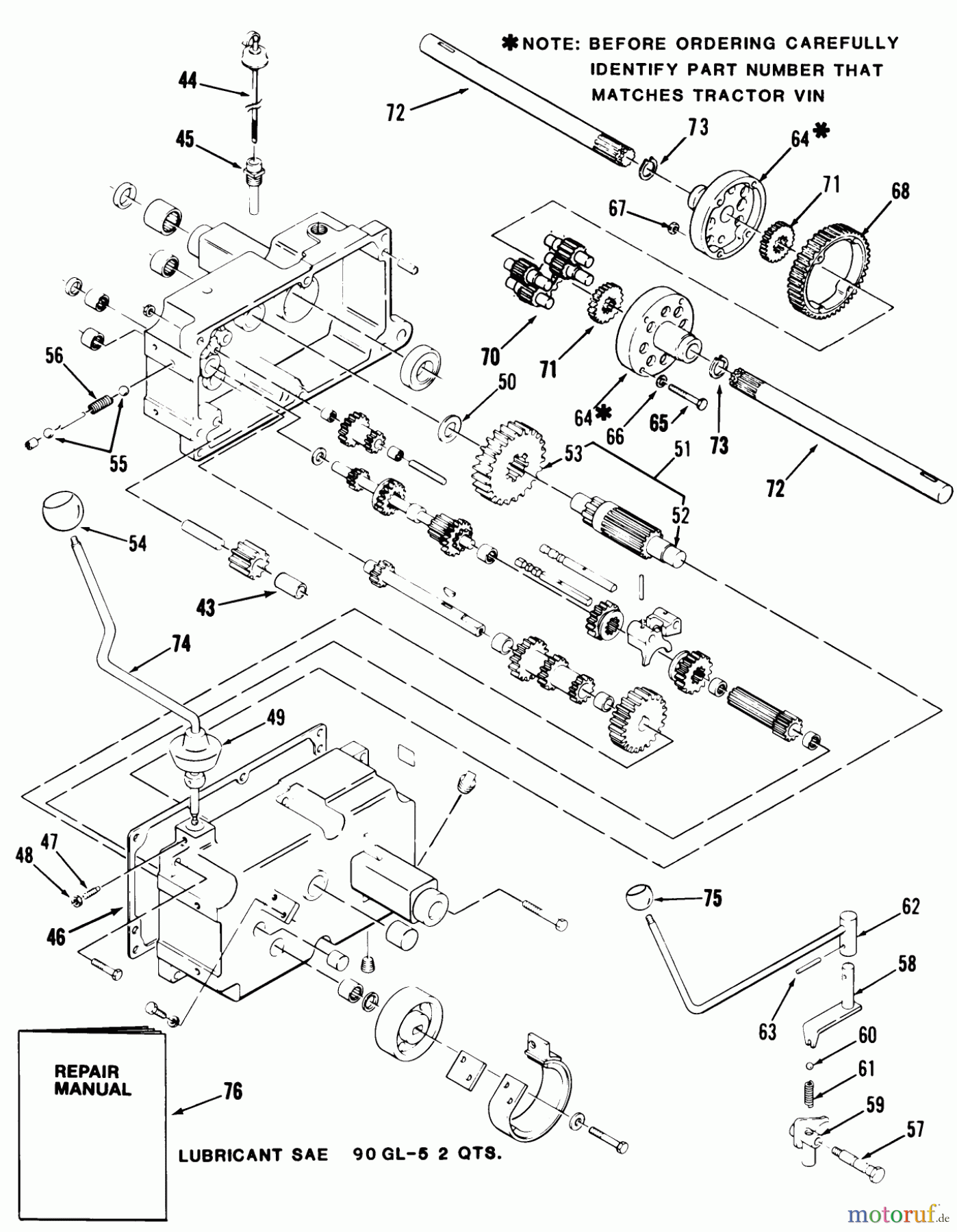 Toro Neu Mowers, Lawn & Garden Tractor Seite 1 31-17K802 (417-8) - Toro 417-8 Garden Tractor, 1986 MECHANICAL TRANSMISSION-8-SPEED #2