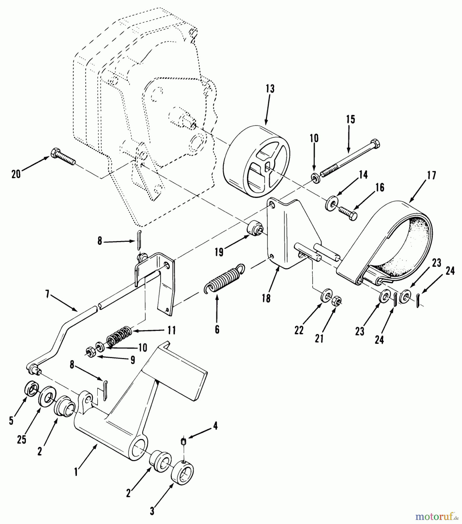 Toro Neu Mowers, Lawn & Garden Tractor Seite 1 21-12KE03 (312-A) - Toro 312-A Garden Tractor, 1987 CLUTCH, BRAKE & SPEED CONTROL LINKAGE #2