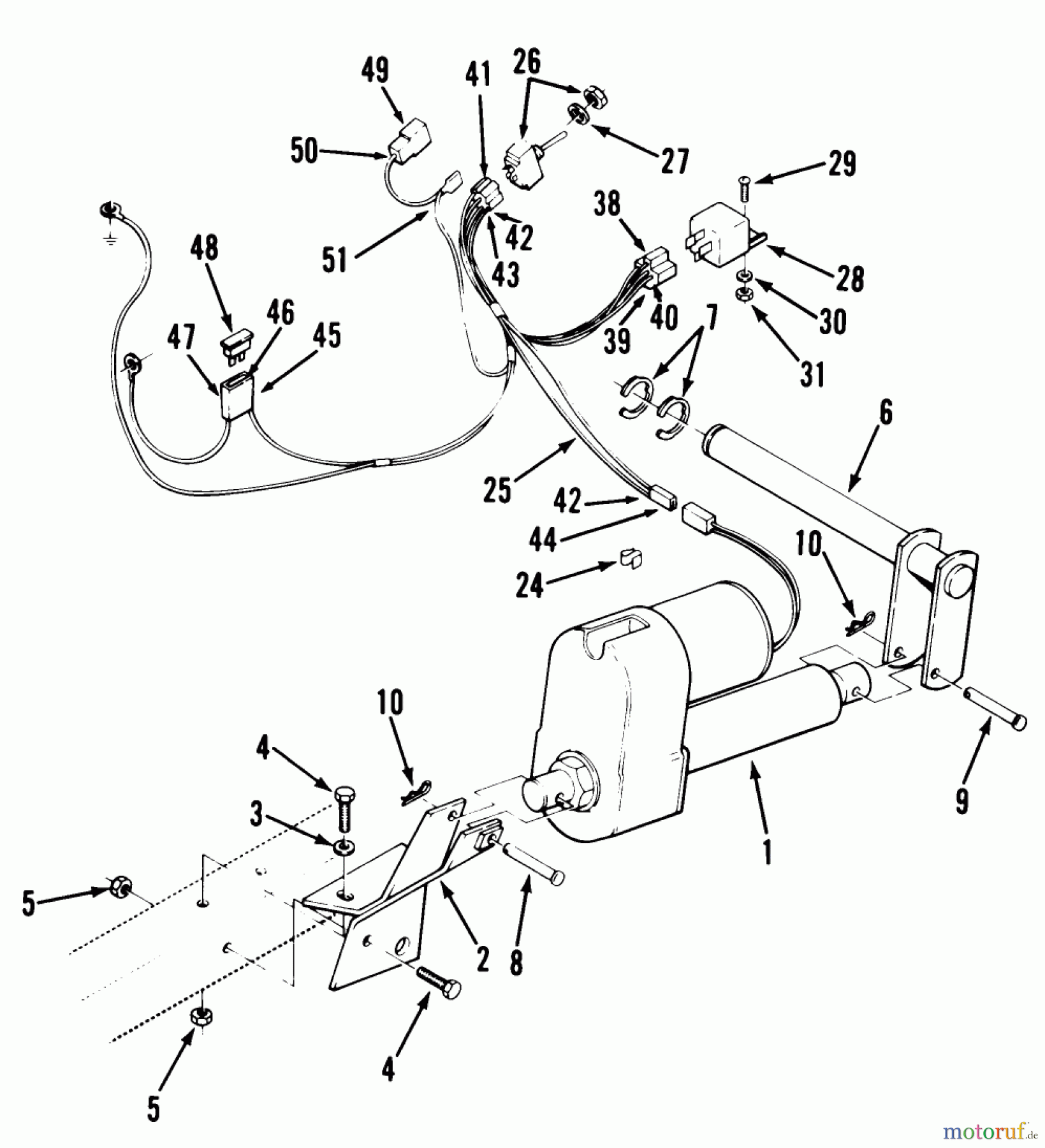  Toro Neu Mowers, Lawn & Garden Tractor Seite 1 31-14K802 (414-8) - Toro 414-8 Garden Tractor, 1987 ELECTRIC LIFT LINKAGE