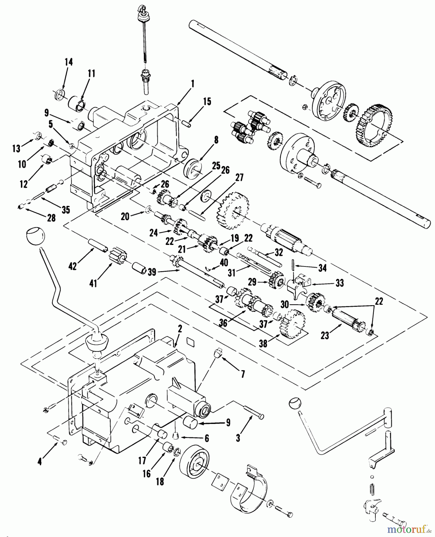  Toro Neu Mowers, Lawn & Garden Tractor Seite 1 21-12KE03 (312-A) - Toro 312-A Garden Tractor, 1987 MECHANICAL TRANSMISSION-8-SPEED #1