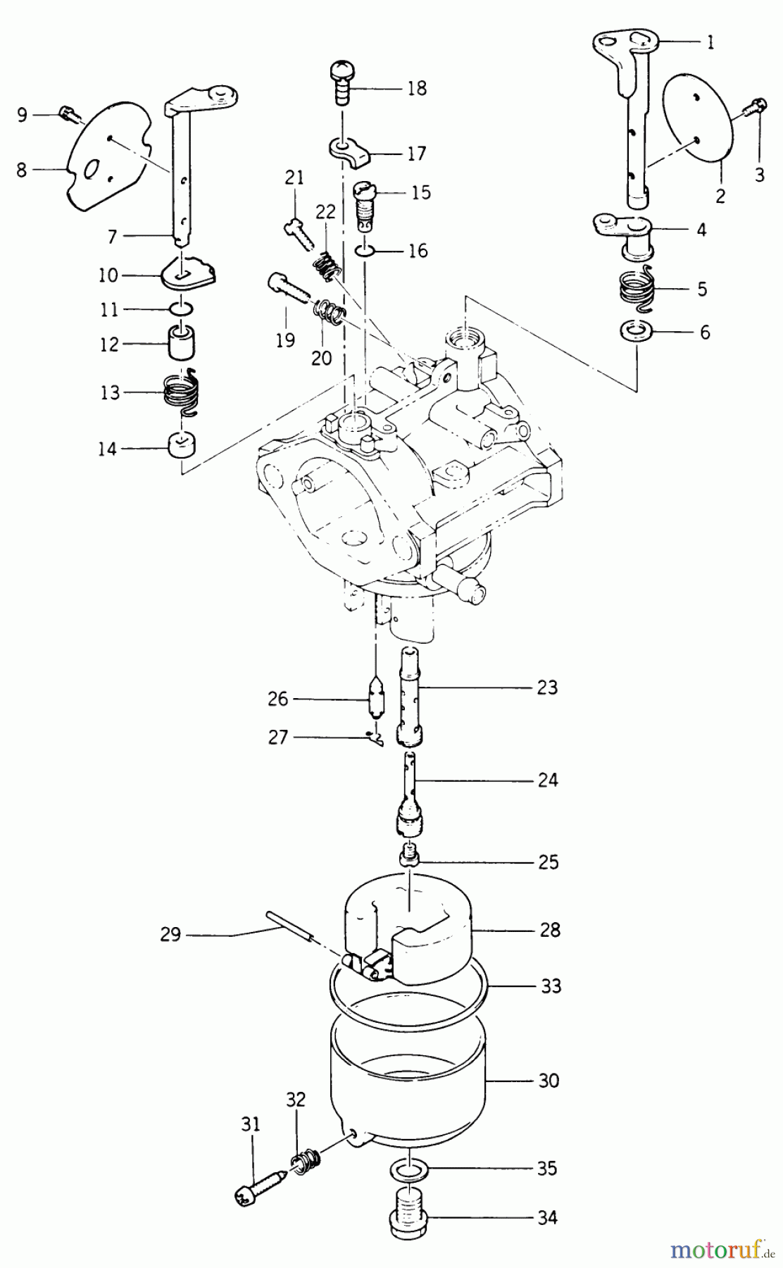  Toro Neu Mowers, Lawn & Garden Tractor Seite 1 22-13KE02 (252-H) - Toro 252-H Tractor, 1989 CARBURETOR #2