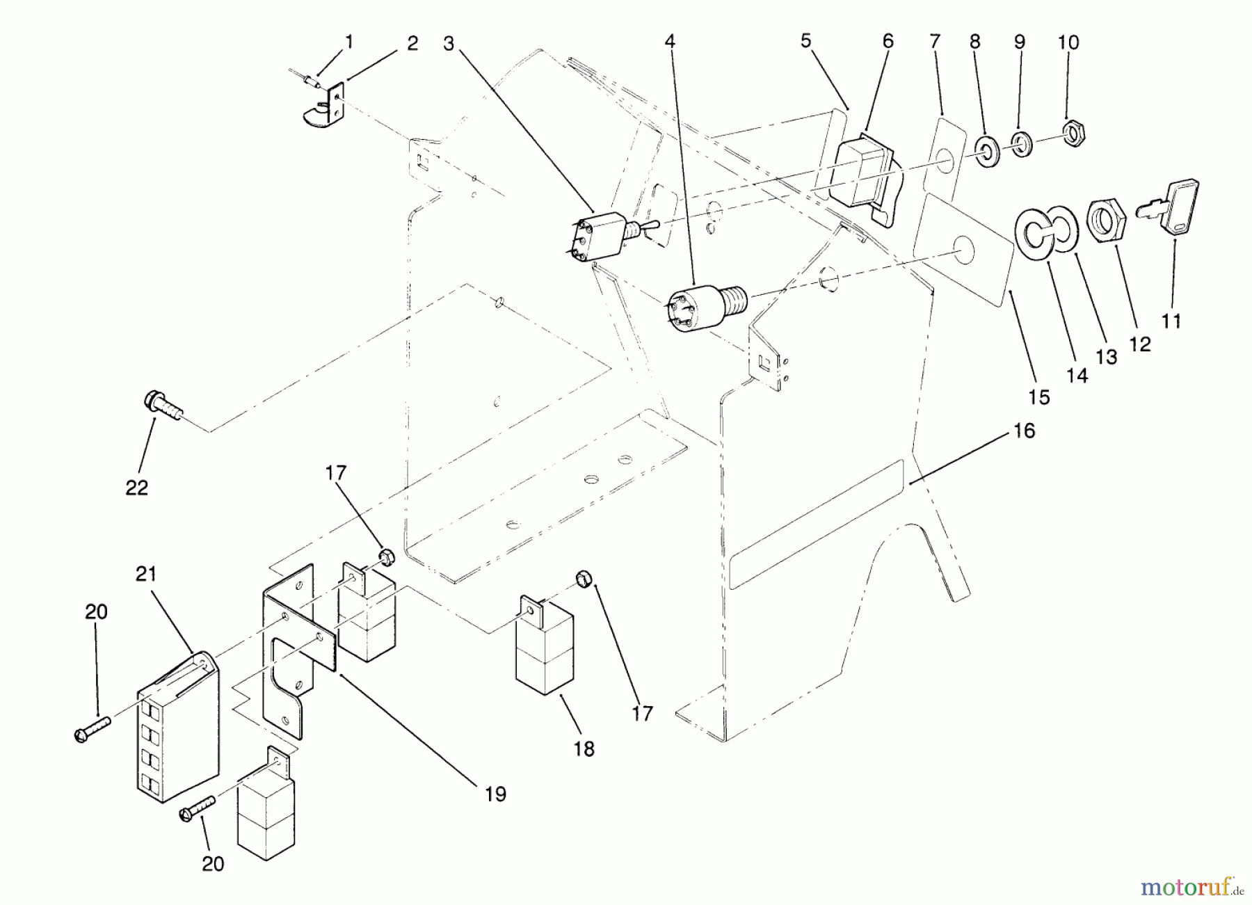  Toro Neu Mowers, Lawn & Garden Tractor Seite 1 22-14OE01 (244-H) - Toro 244-H Yard Tractor, 1991 (1000001-1999999) DASH ASSEMBLY