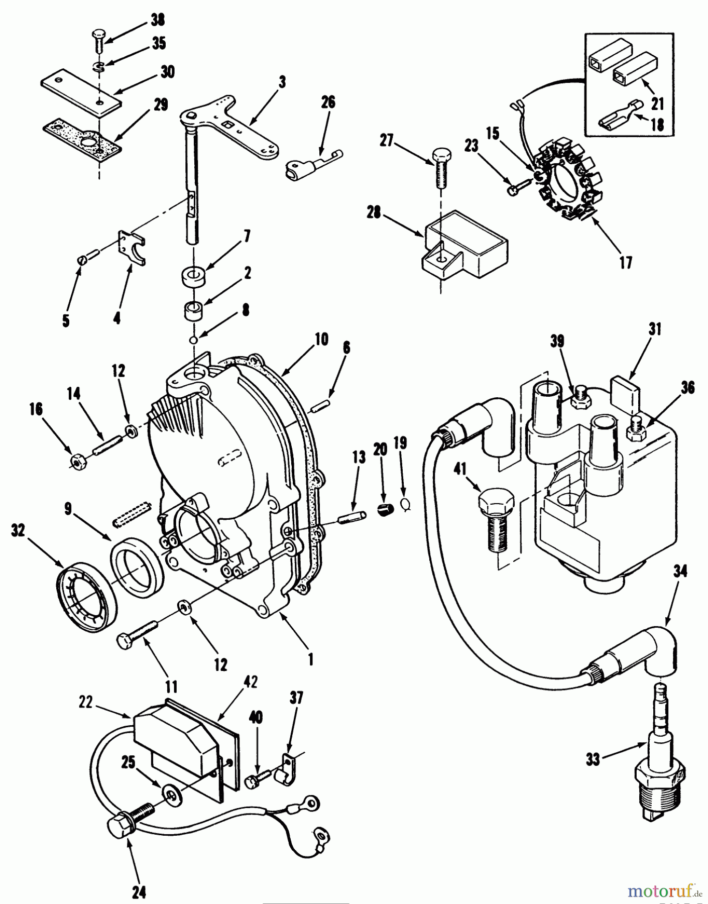  Toro Neu Mowers, Lawn & Garden Tractor Seite 1 31-10K802 (310-8) - Toro 310-8 Garden Tractor, 1991 (1000001-1999999) GEARCASE AND IGNITION CONTROLS