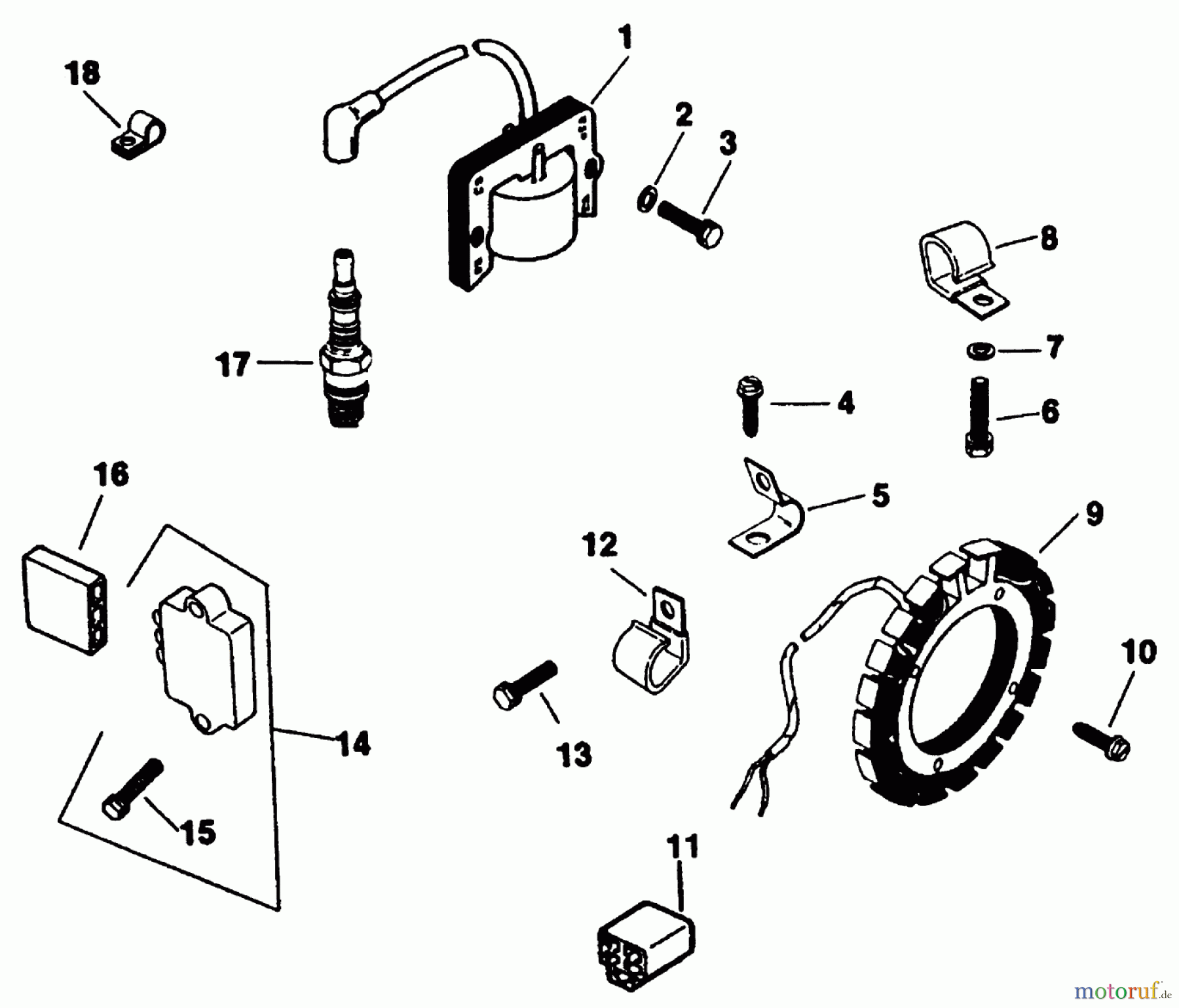  Toro Neu Mowers, Lawn & Garden Tractor Seite 1 31-16O804 (416-8) - Toro 416-8 Garden Tractor, 1992 (2000001-2999999) KOHLER IGNITION SYSTEM