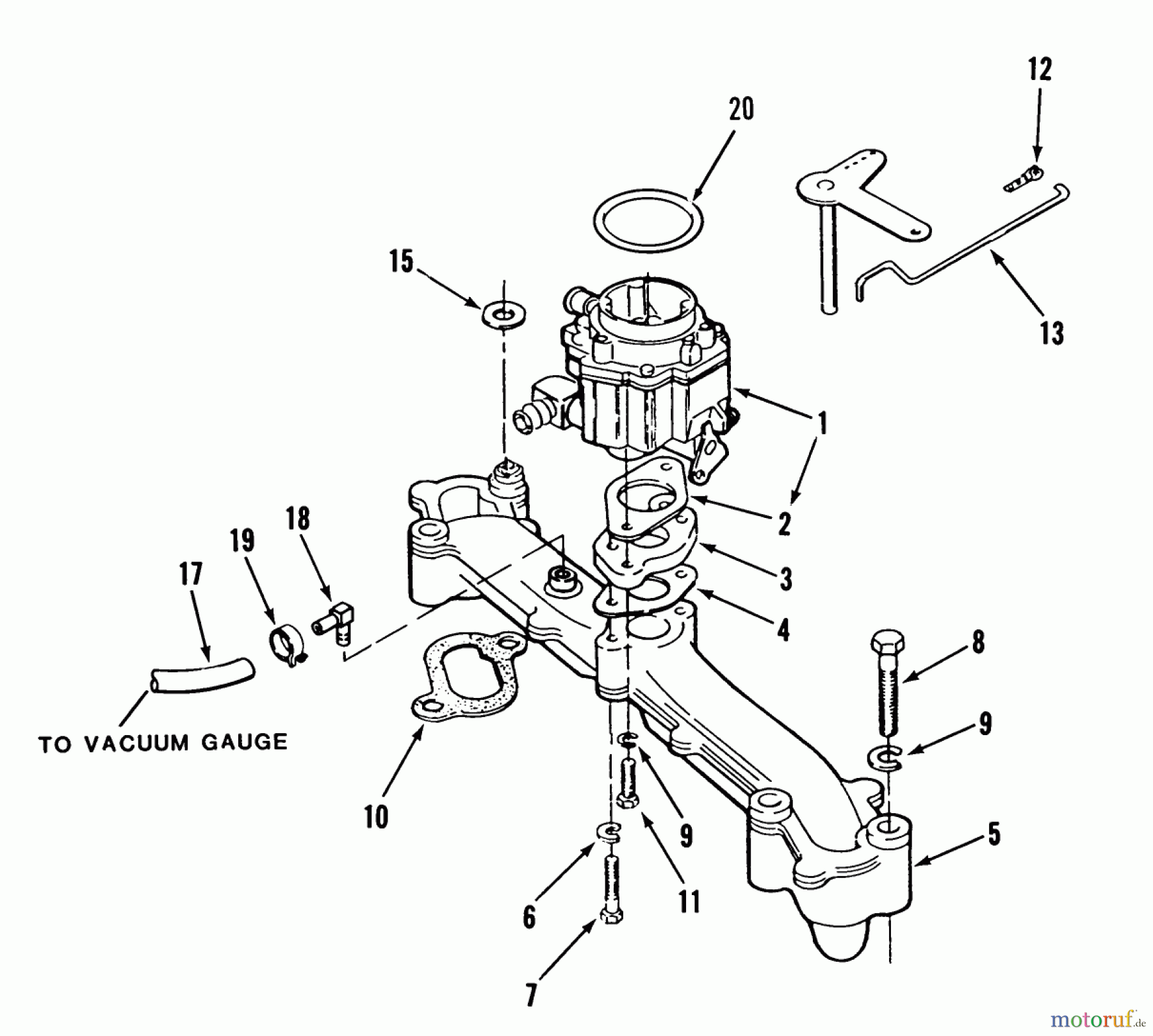  Toro Neu Mowers, Lawn & Garden Tractor Seite 1 31-18OE02 (518-H) - Toro 518-H Garden Tractor, 1989 INTAKE MANIFOLD