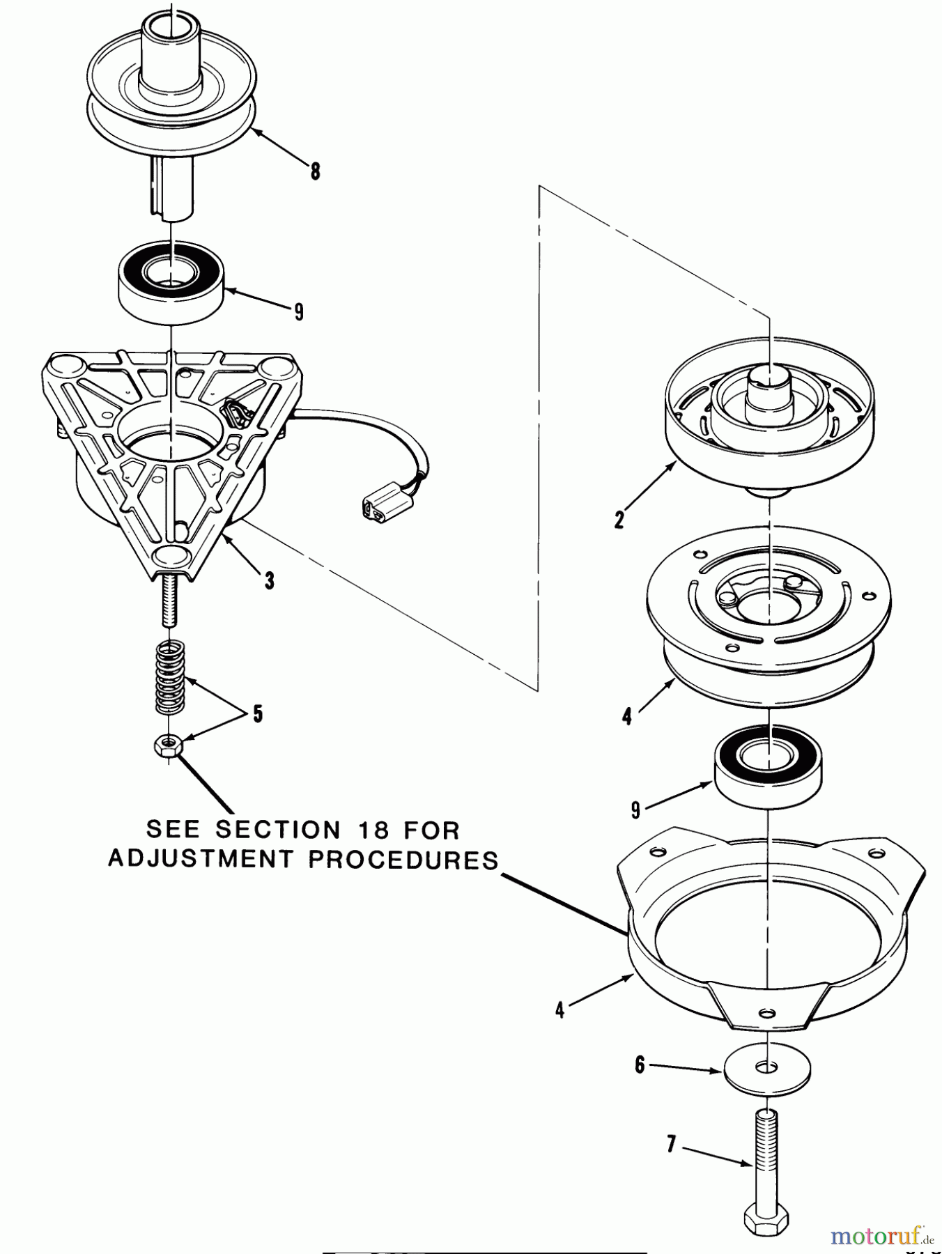  Toro Neu Mowers, Lawn & Garden Tractor Seite 1 32-11BX02 (211-5) - Toro 211-5 Tractor, 1988 ENGINE PULLEY & PTO CLUTCH