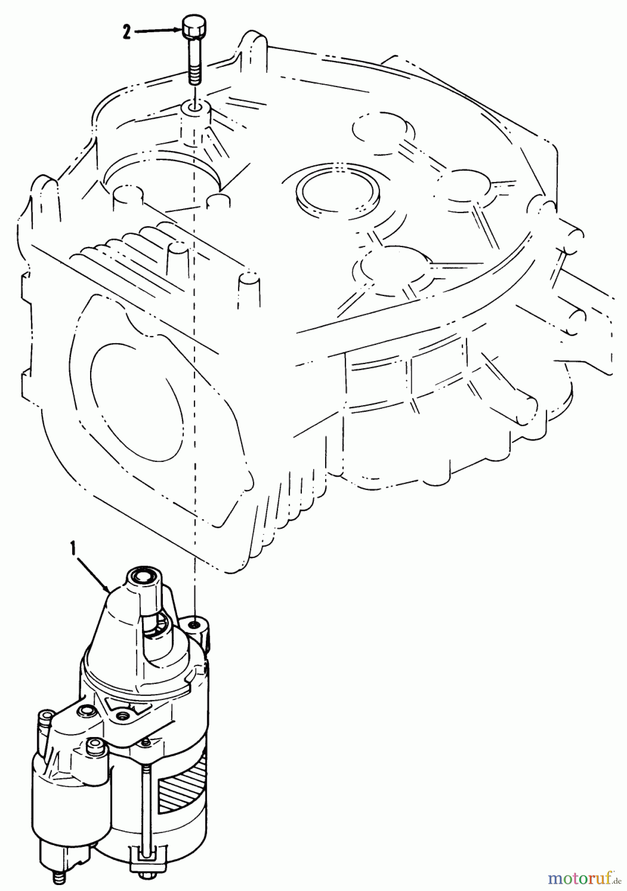 Toro Neu Mowers, Lawn & Garden Tractor Seite 1 32-10BE02 (210-H) - Toro 210-H Tractor, 1991 (1000001-1999999) 12HP ENGINE STARTER ASSEMBLY