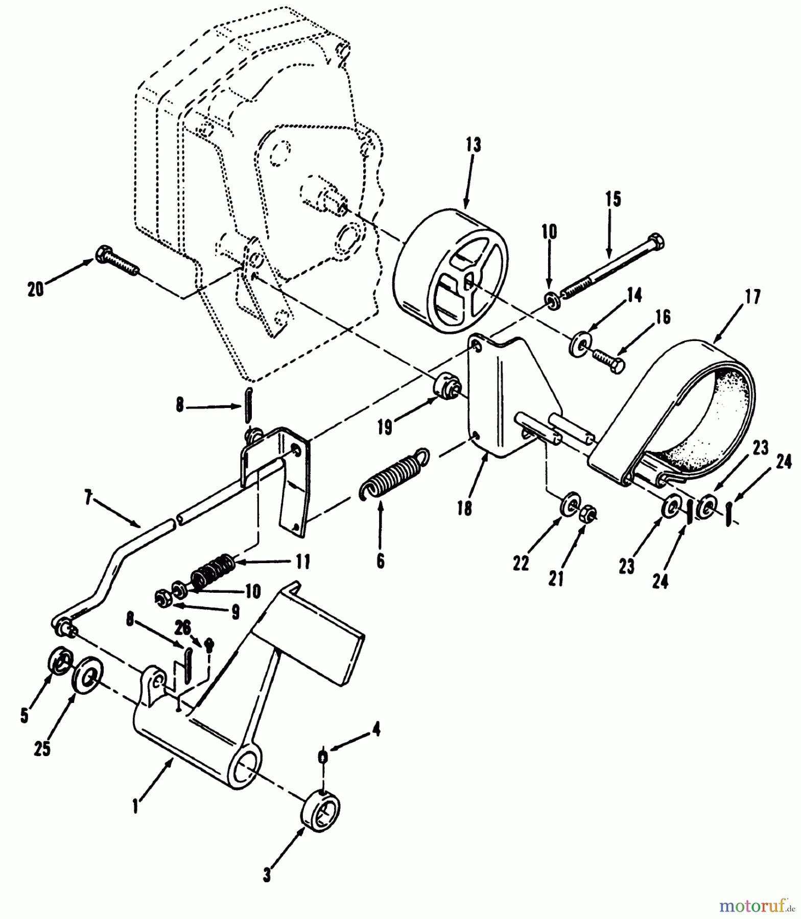  Toro Neu Mowers, Lawn & Garden Tractor Seite 1 41-20OE03 (520-H) - Toro 520-H Garden Tractor, 1992 (2000001-2999999) CLUTCH, BRAKE AND SPEED CONTROL LINKAGE #2