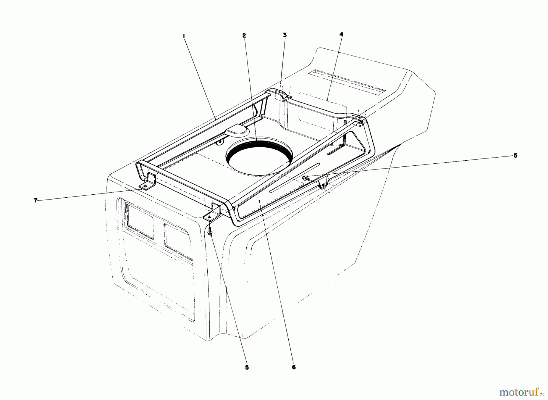  Toro Neu Mowers, Lawn & Garden Tractor Seite 1 57360 (11-32) - Toro 11-32 Lawn Tractor, 1978 (8000001-8999999) HOOD DUCT ASSEMBLY MODEL 57360