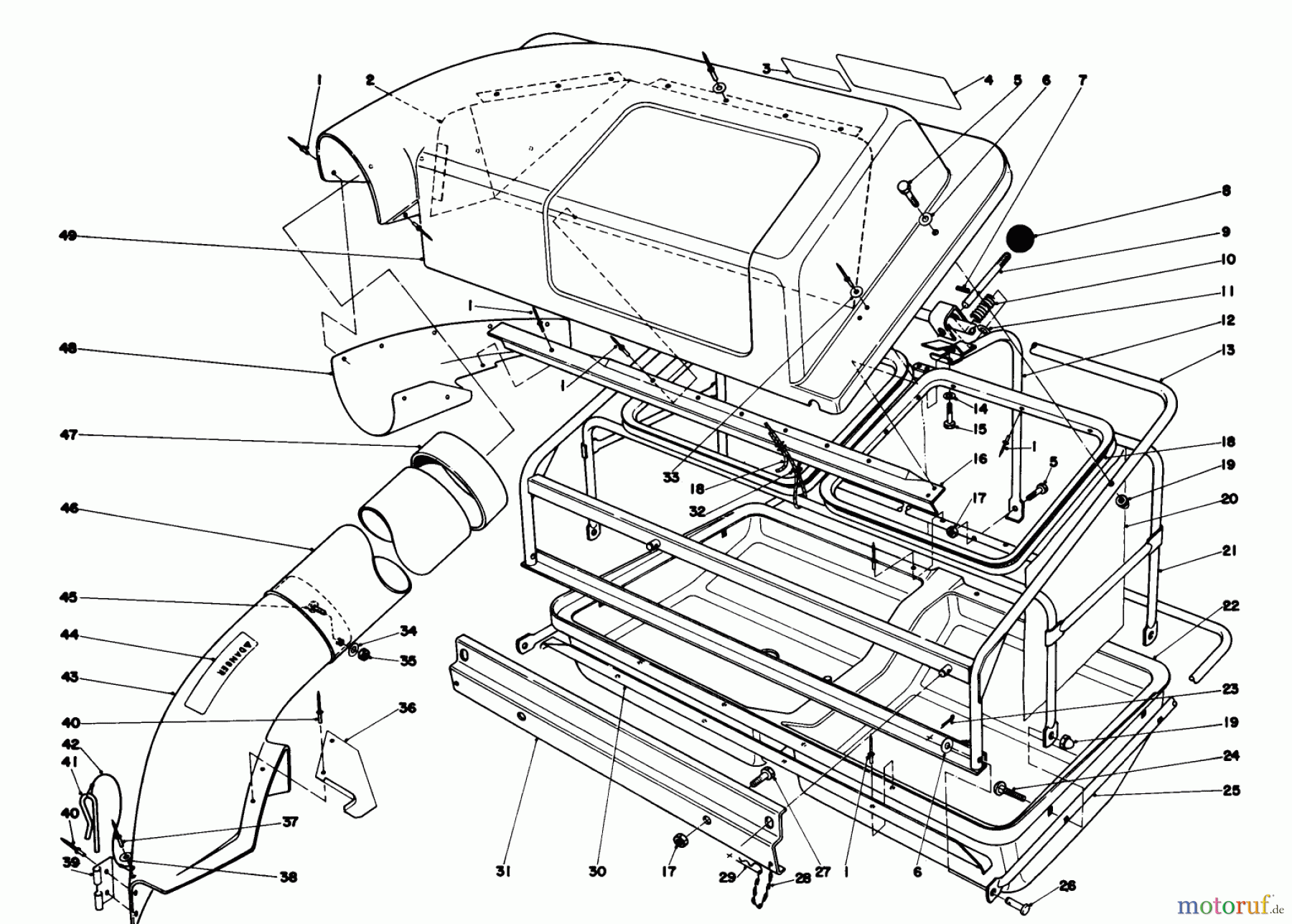  Toro Neu Mowers, Lawn & Garden Tractor Seite 1 57360 (11-32) - Toro 11-32 Lawn Tractor, 1980 (0000001-0999999) EASY FILL GRASS CATCHER MODEL 59120 #1