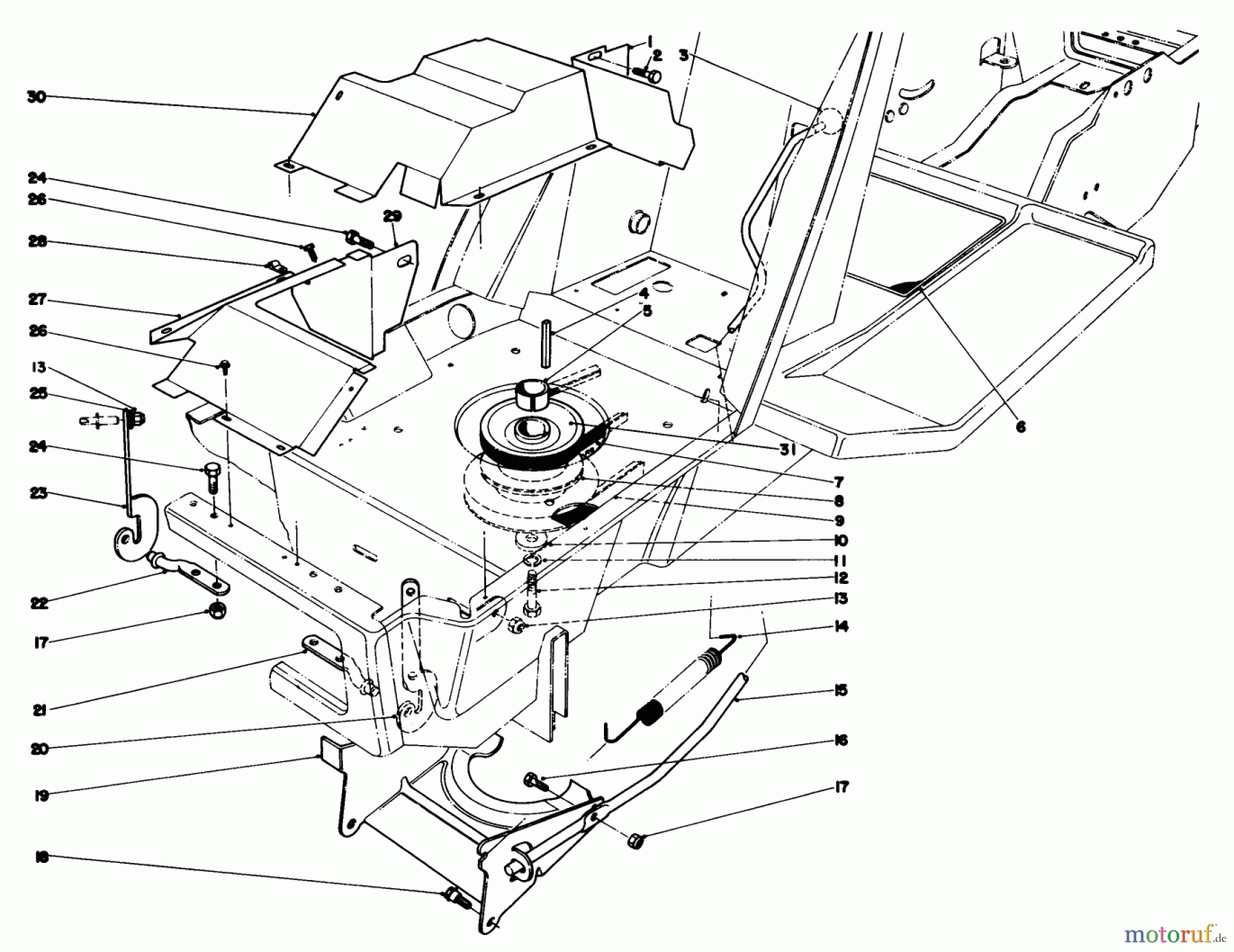 Toro Neu Mowers, Lawn & Garden Tractor Seite 1 57356 (11-42) - Toro 11-42 Lawn Tractor, 1978 (8000001-8999999) CLUTCH & ACTUATOR ASSEMBLY