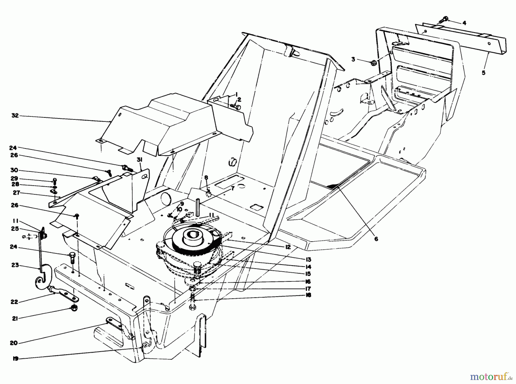  Toro Neu Mowers, Lawn & Garden Tractor Seite 1 57360 (11-32) - Toro 11-32 Lawn Tractor, 1987 (7000001-7999999) CLUTCH & PULLEY ASSEMBLY