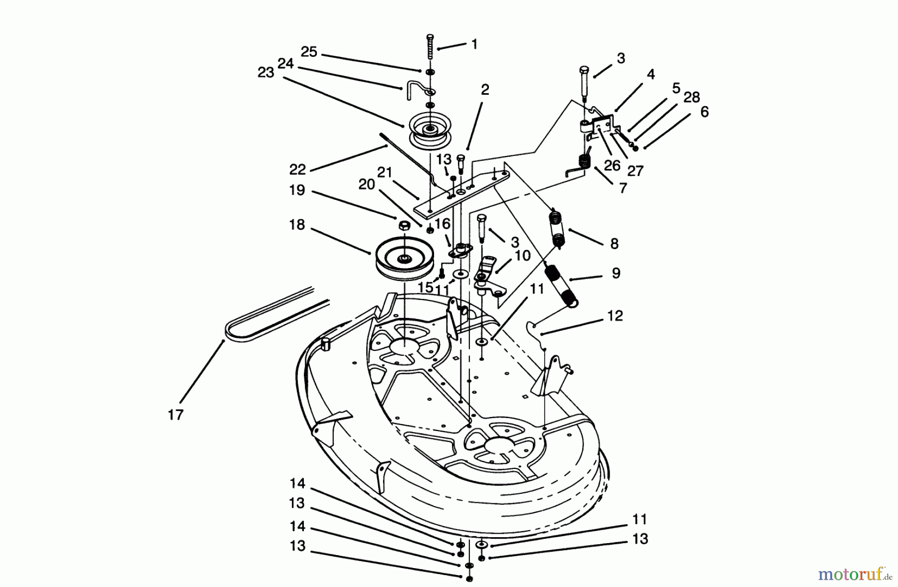  Toro Neu Mowers, Lawn & Garden Tractor Seite 1 71205 (13-38XL) - Toro 13-38XL Lawn Tractor, 1995 (59000001-59999999) BRAKE ASSEMBLY (38