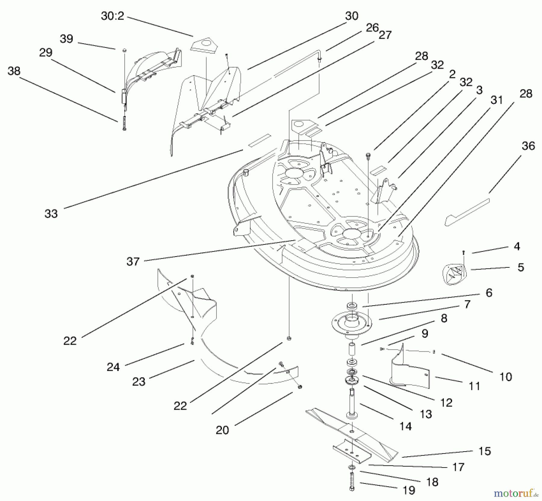 Toro Neu Mowers, Lawn & Garden Tractor Seite 1 71221 (15-38HXL) - Toro 15-38HXL Lawn Tractor, 1999 (9900001-9999999) 38