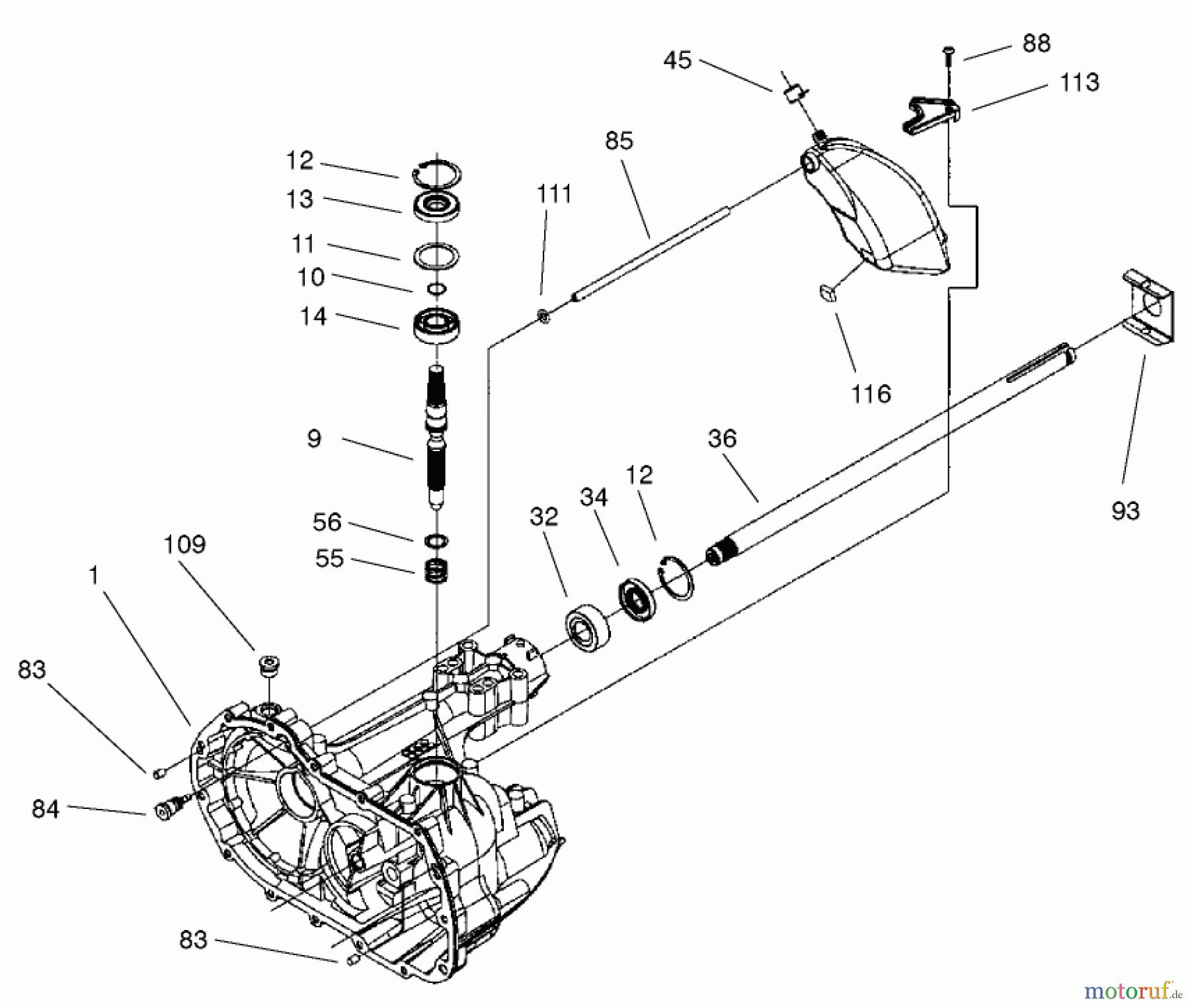  Toro Neu Mowers, Lawn & Garden Tractor Seite 1 71242 (16-38HXLE) - Toro 16-38HXLE Lawn Tractor, 2002 (220000001-220010000) AXLE ASSEMBLY