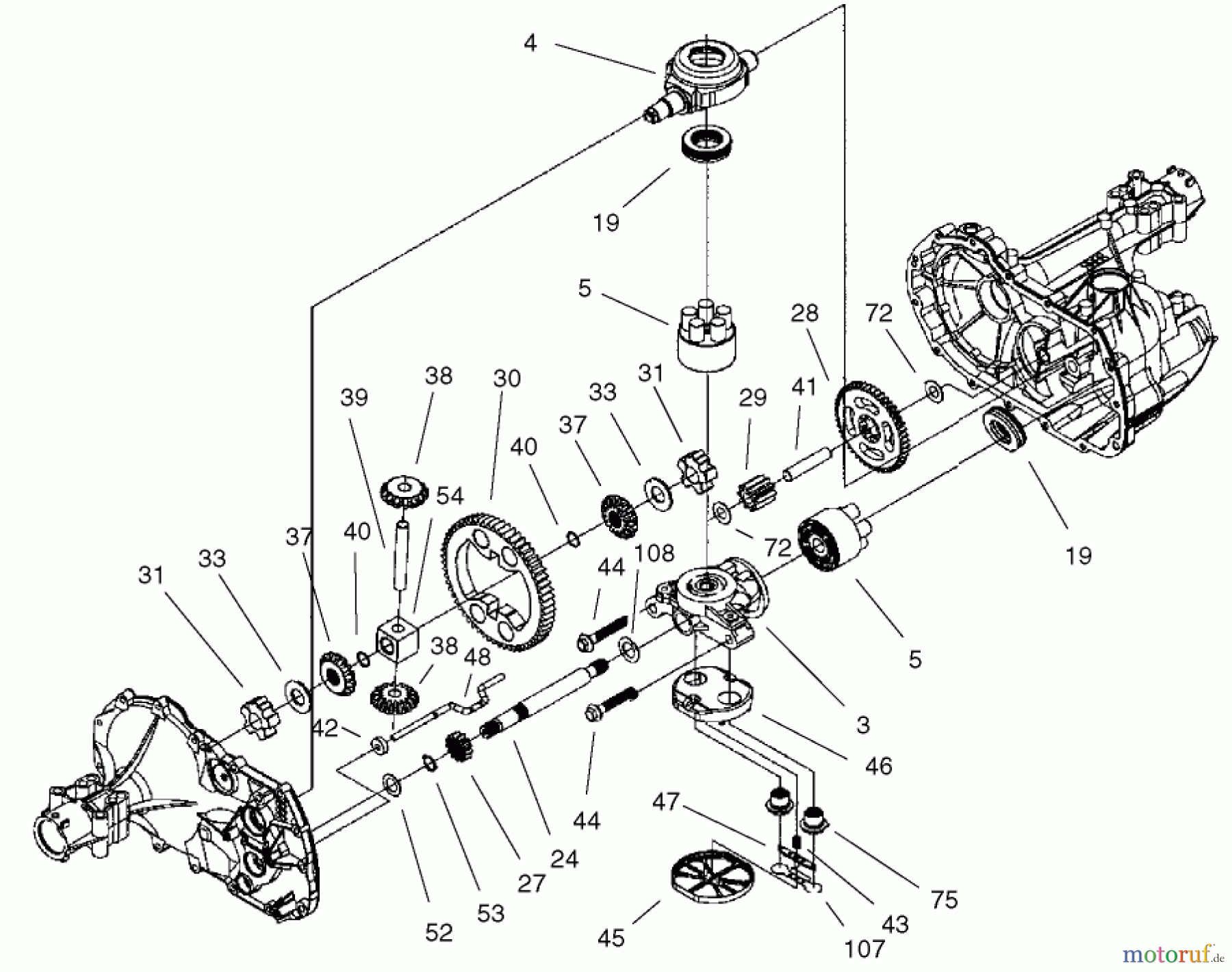  Toro Neu Mowers, Lawn & Garden Tractor Seite 1 71228 (17-44HXL) - Toro 17-44HXL Lawn Tractor, 2002 (220000001-220010000) GEAR ASSEMBLY