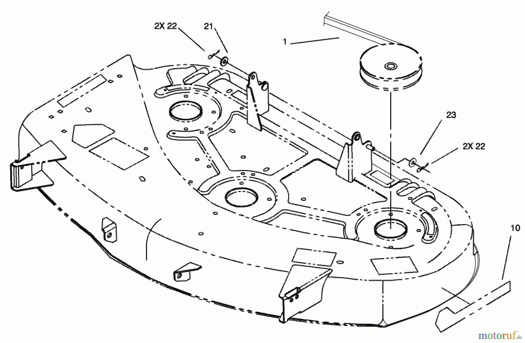  Toro Neu Mowers, Lawn & Garden Tractor Seite 1 71228 (17-44HXL) - Toro 17-44HXL Lawn Tractor, 2003 (230000001-230999999) DECAL AND BELT ROUTING ASSEMBLY